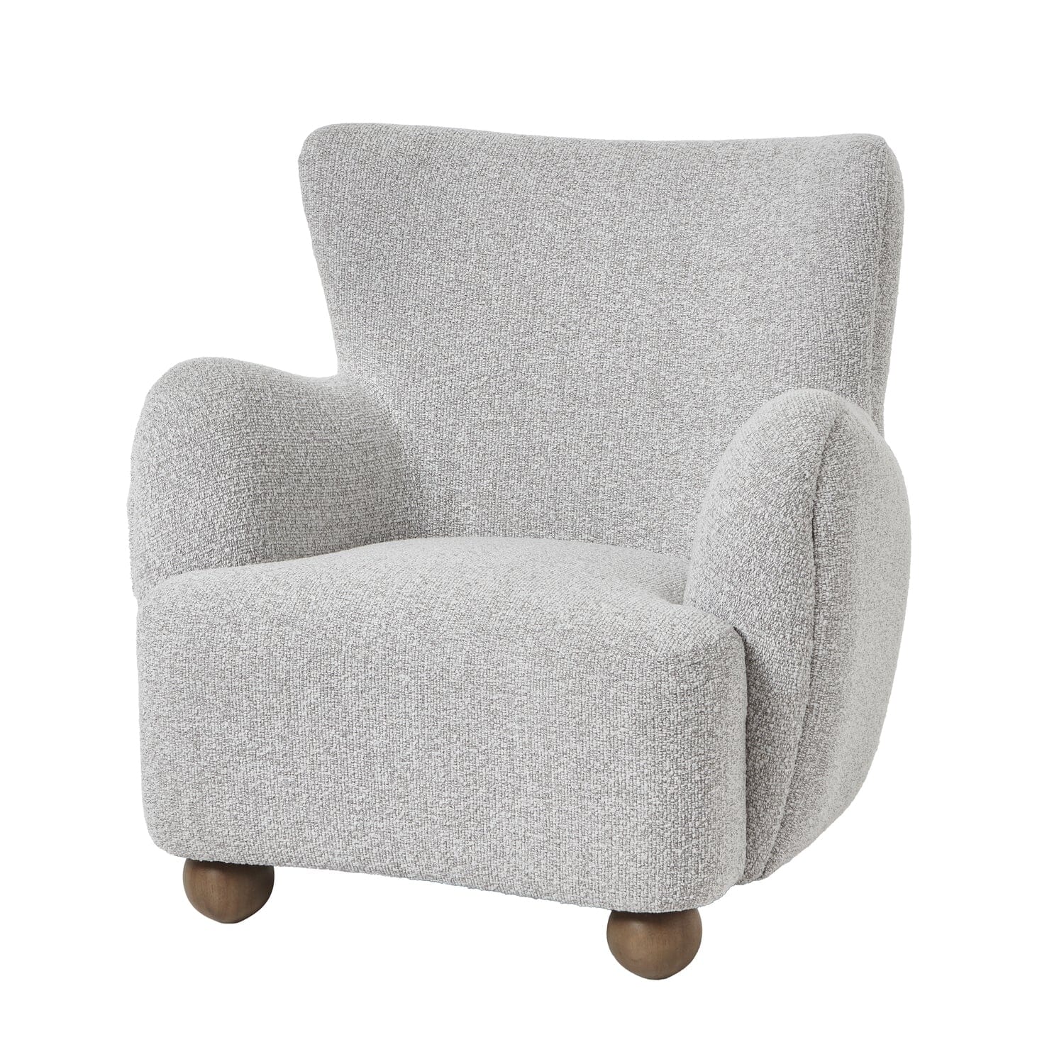 Addison Grey Boucle Textured Armchair - Image 2