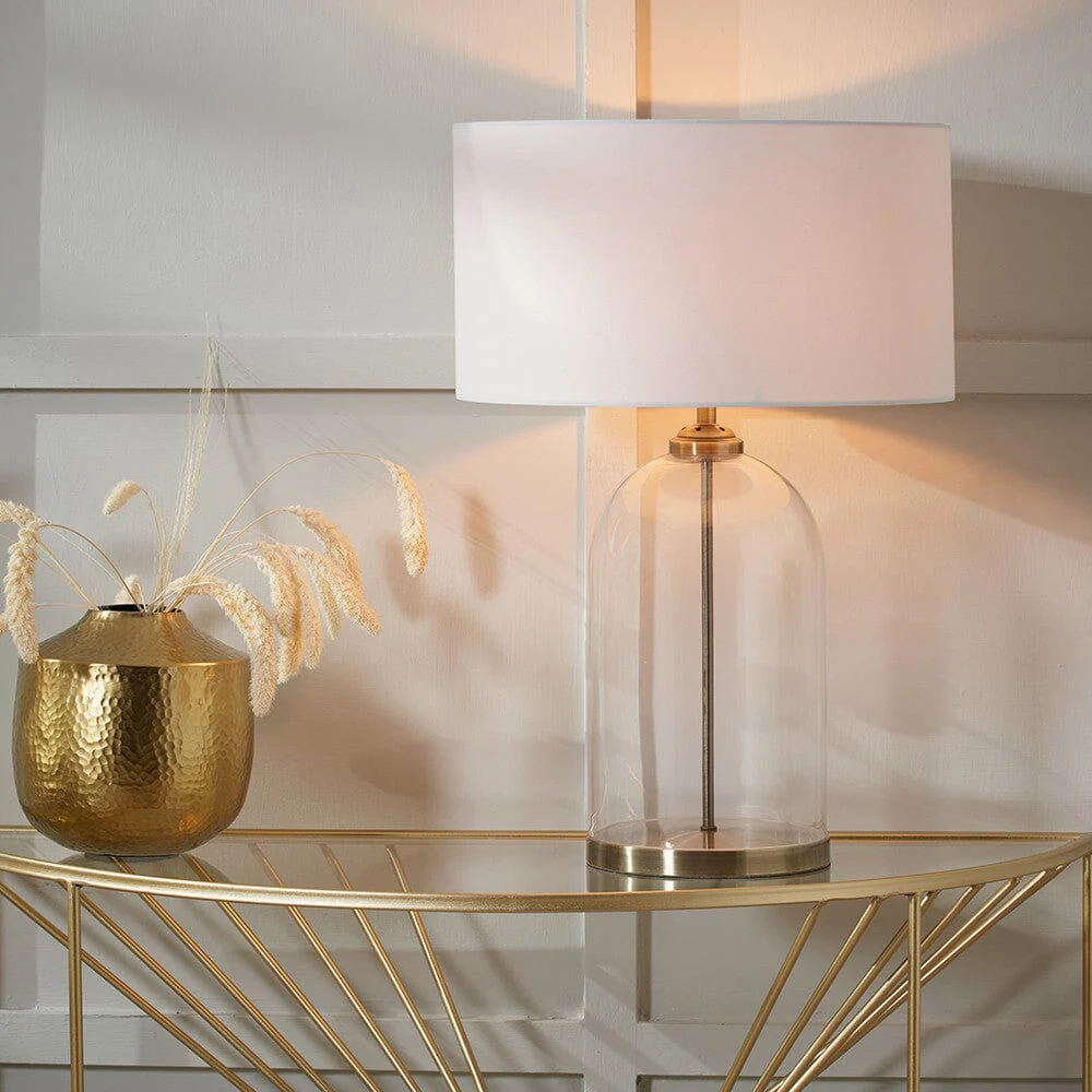 Adella Large Antique Brass & Gold Table Lamp - Image 3