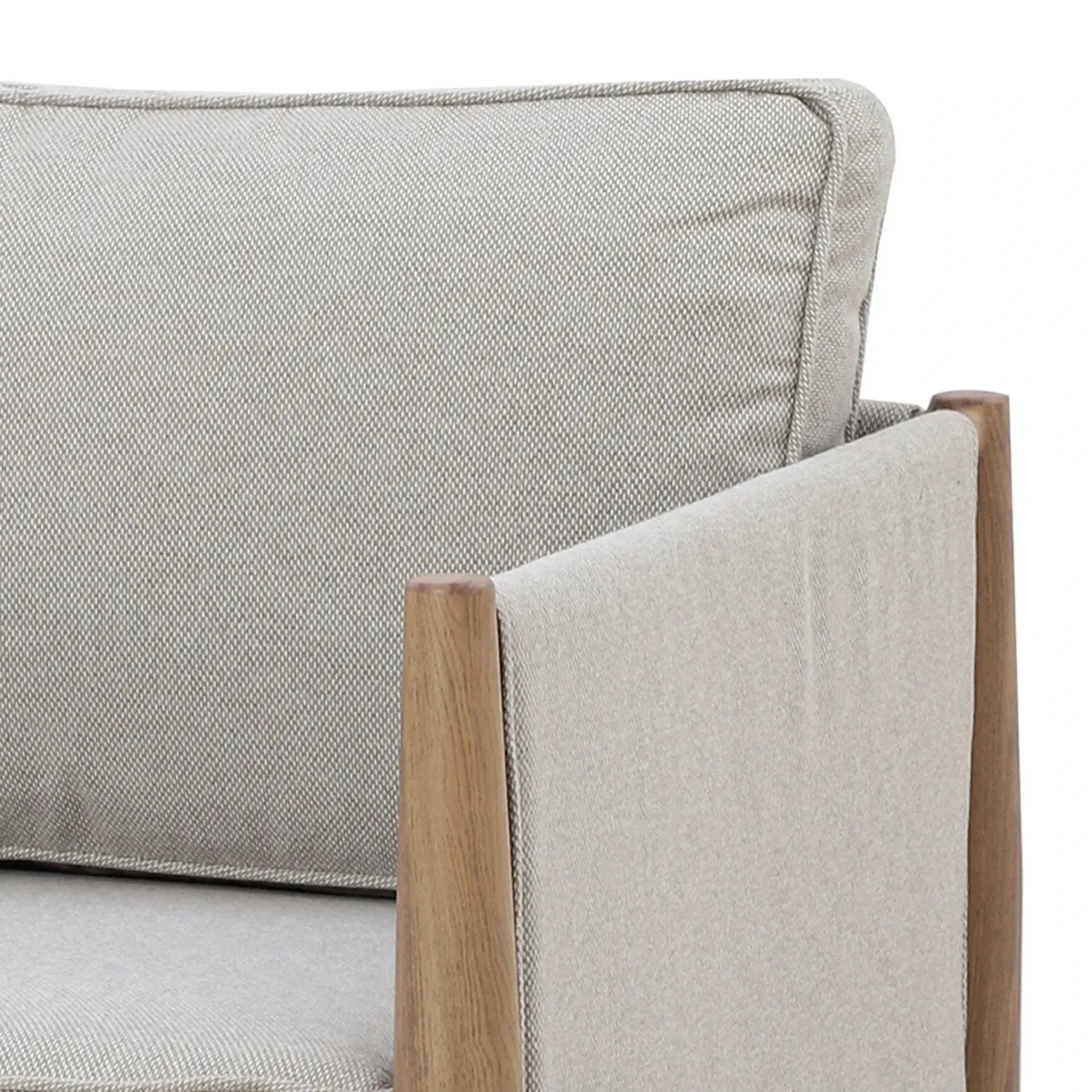 Adria Almond Upholstered Outdoor Lounge Set- Seats 5 - Image 7