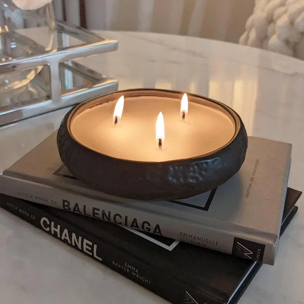 Aeolian 3 Wick Black Scented Candle - Image 8
