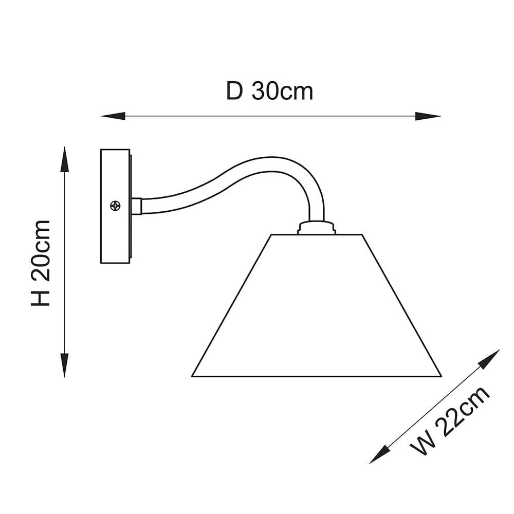 Alba Black Wall Lamp with Ivory Shade - Image 4