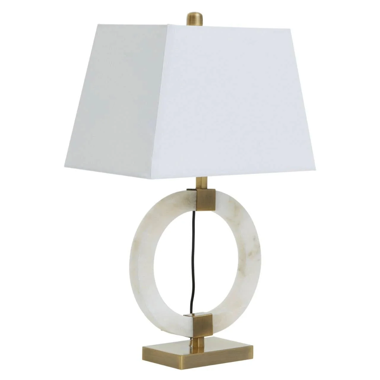 Amaris Marble Circular Lamp with Gold Details - Image 3