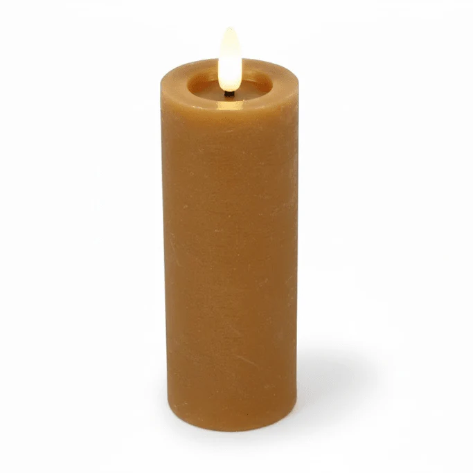 Amber Realistic LED Candle - 15cm - Image 2