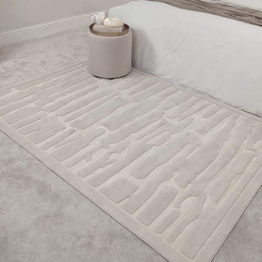 Amore Ivory Textured Abstract Rug - Image 2