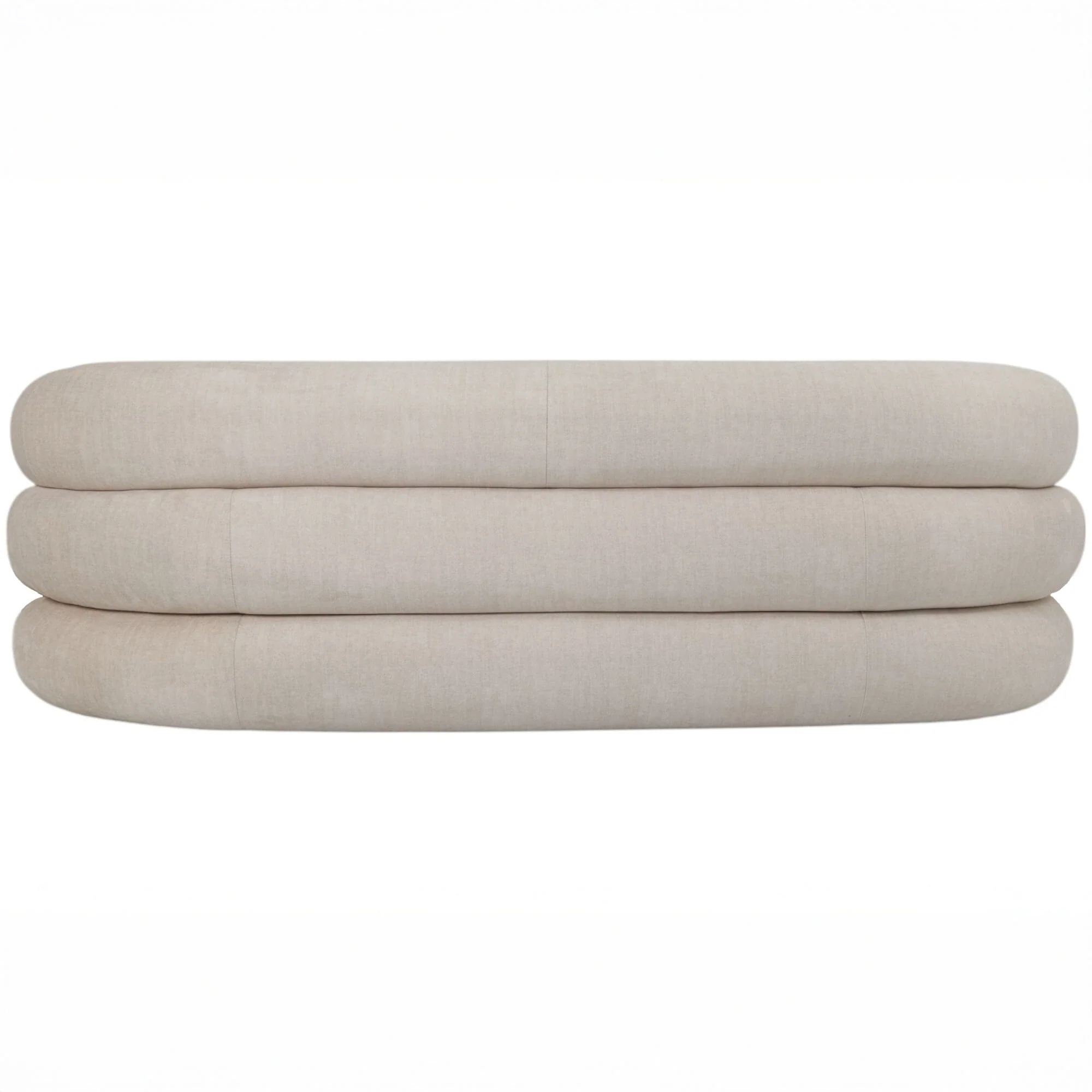 Amreli Curved Cream 2 Seater Sofa - Image 4