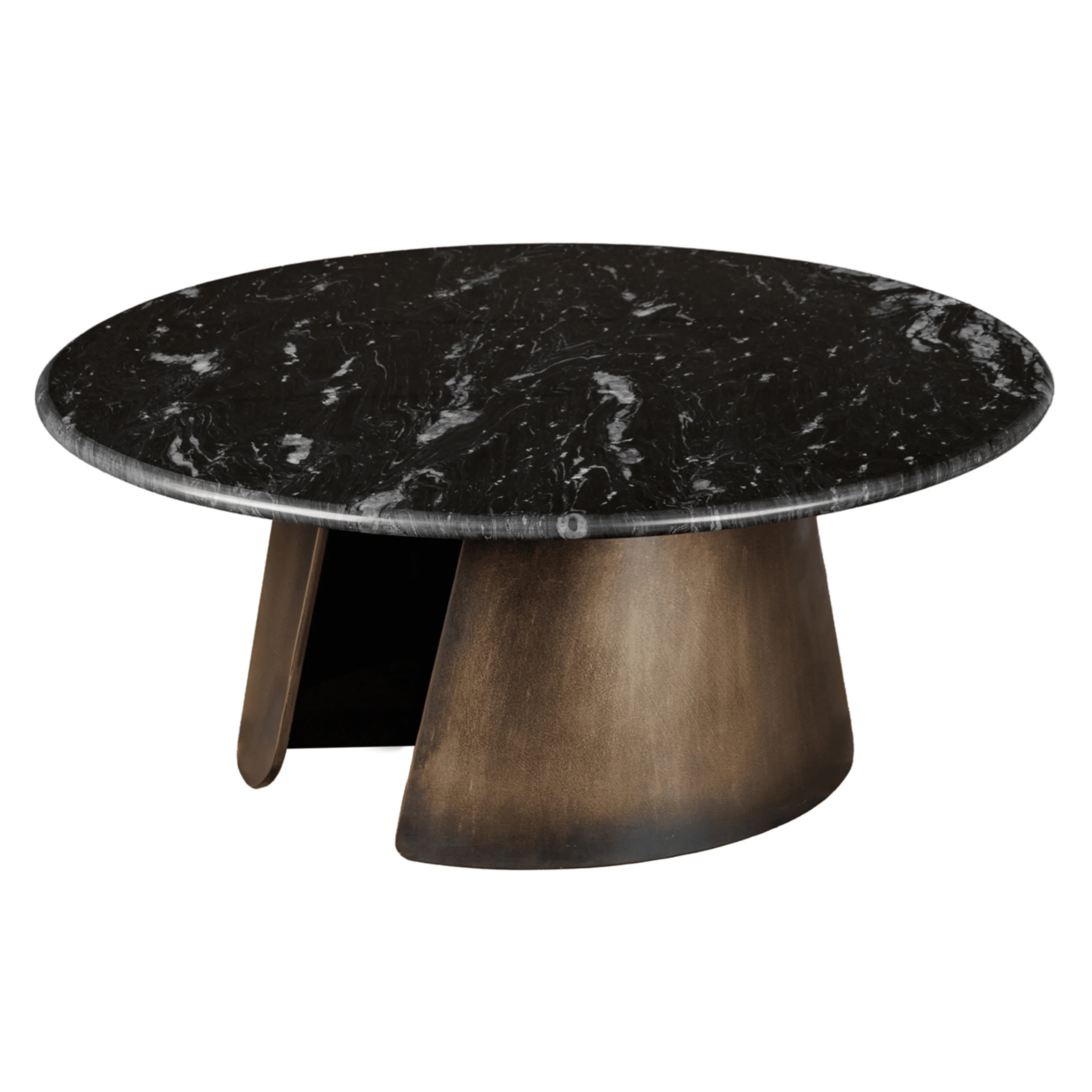 Anderson Bronze Coffee Table with Black Marble Top - Image 2