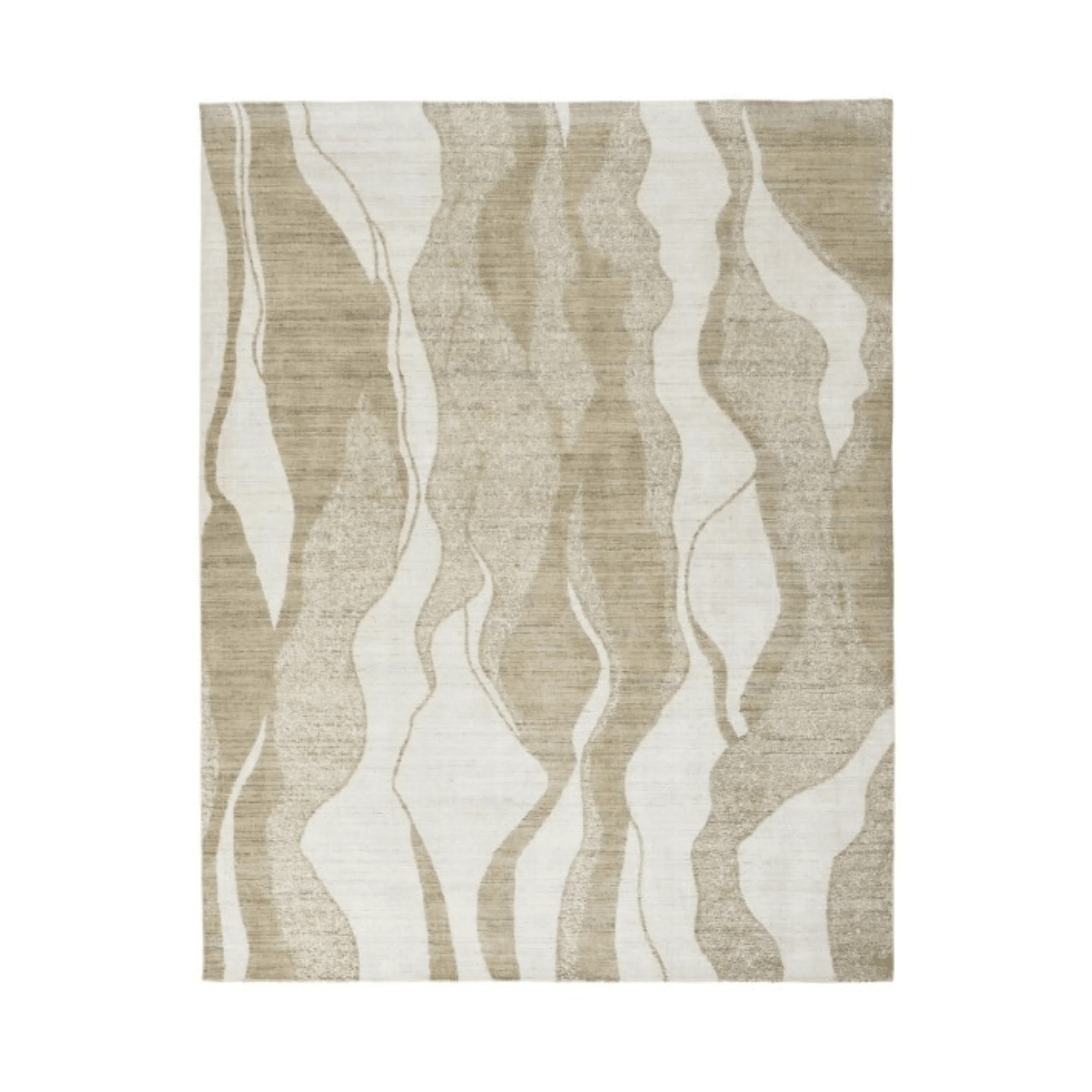 Anya Beige Abstract Wave Rug - Image 2