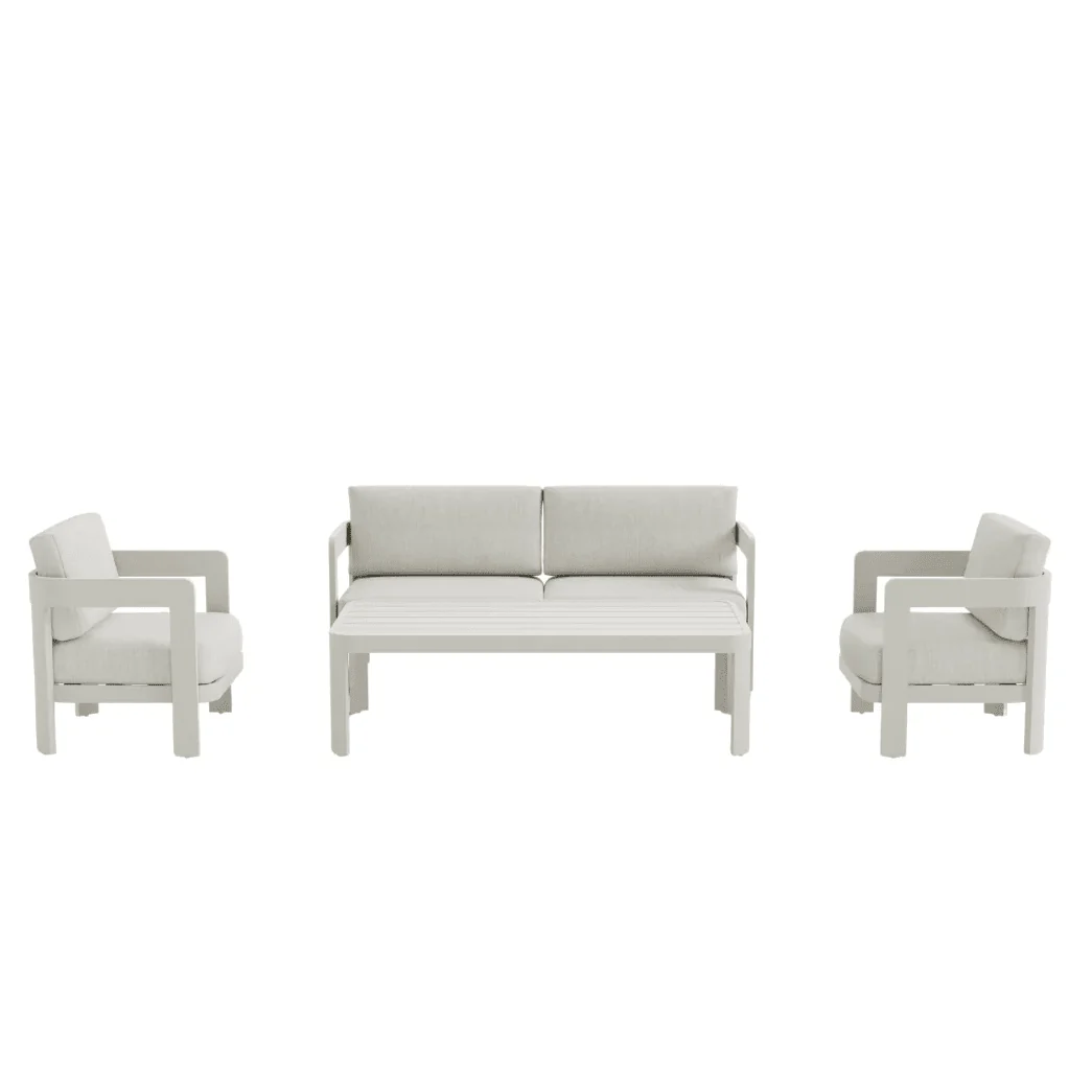 Ariel Cream 4 Seater Outdoor Sofa Set - Image 2