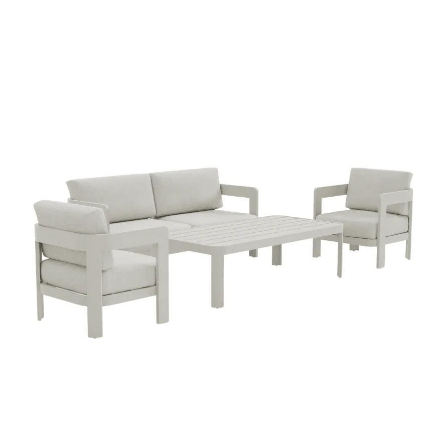 Ariel Cream 4 Seater Outdoor Sofa Set - Image 3
