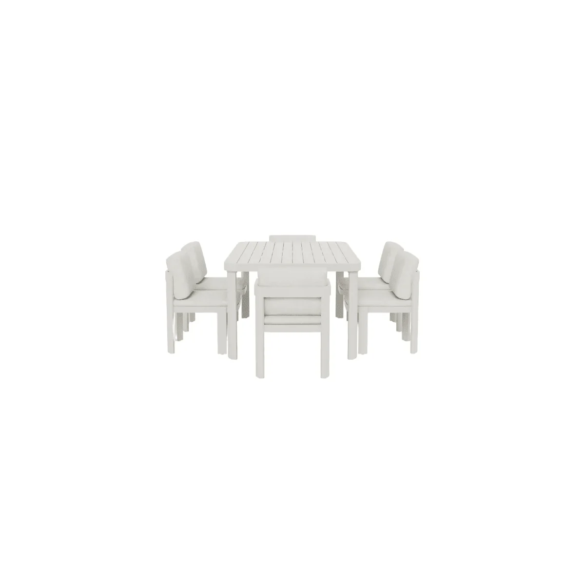 Ariel Cream 6 Seater Outdoor Dining Set - Image 4