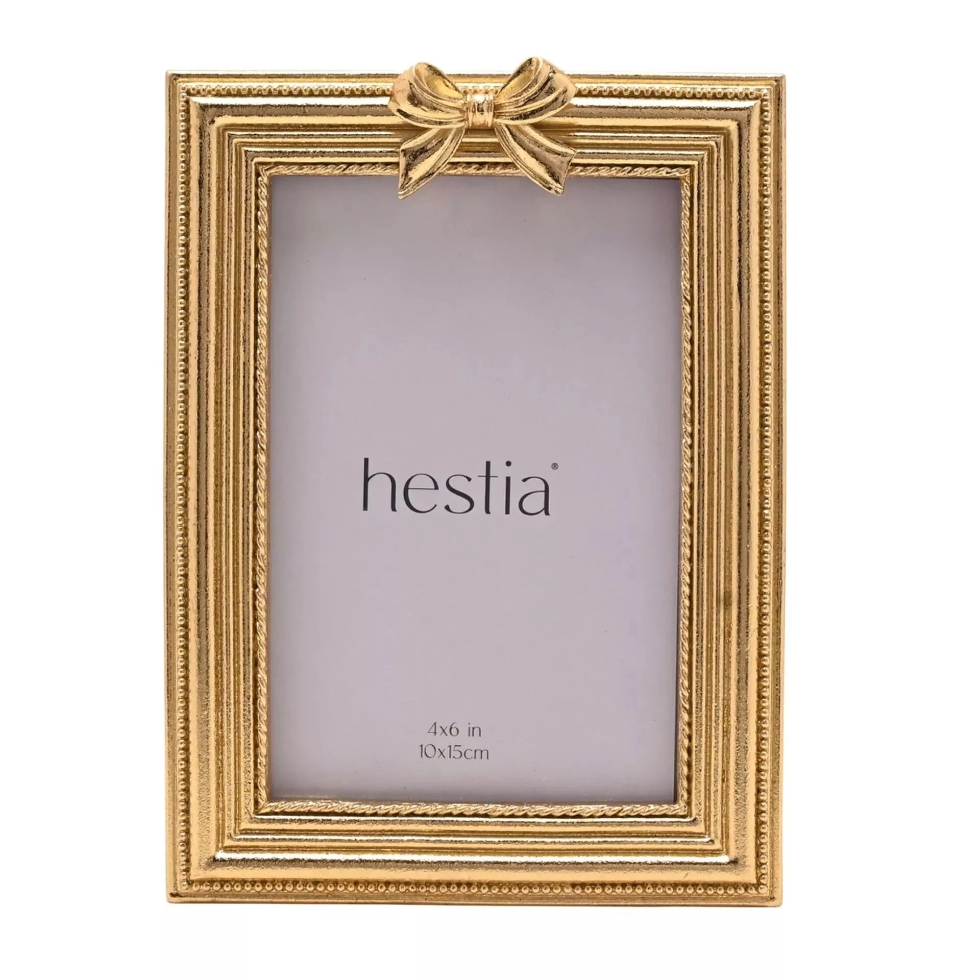 Aris Gold Bow Decorative Photo Frame - 4x6" - Image 3