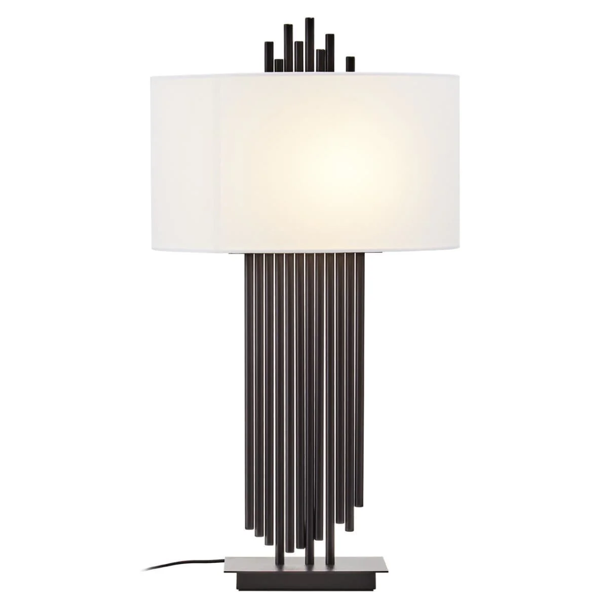 Atelier Tall Black Table Lamp with White Shade - Image 2