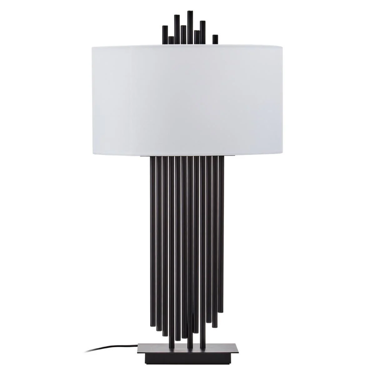 Atelier Tall Black Table Lamp with White Shade - Image 3
