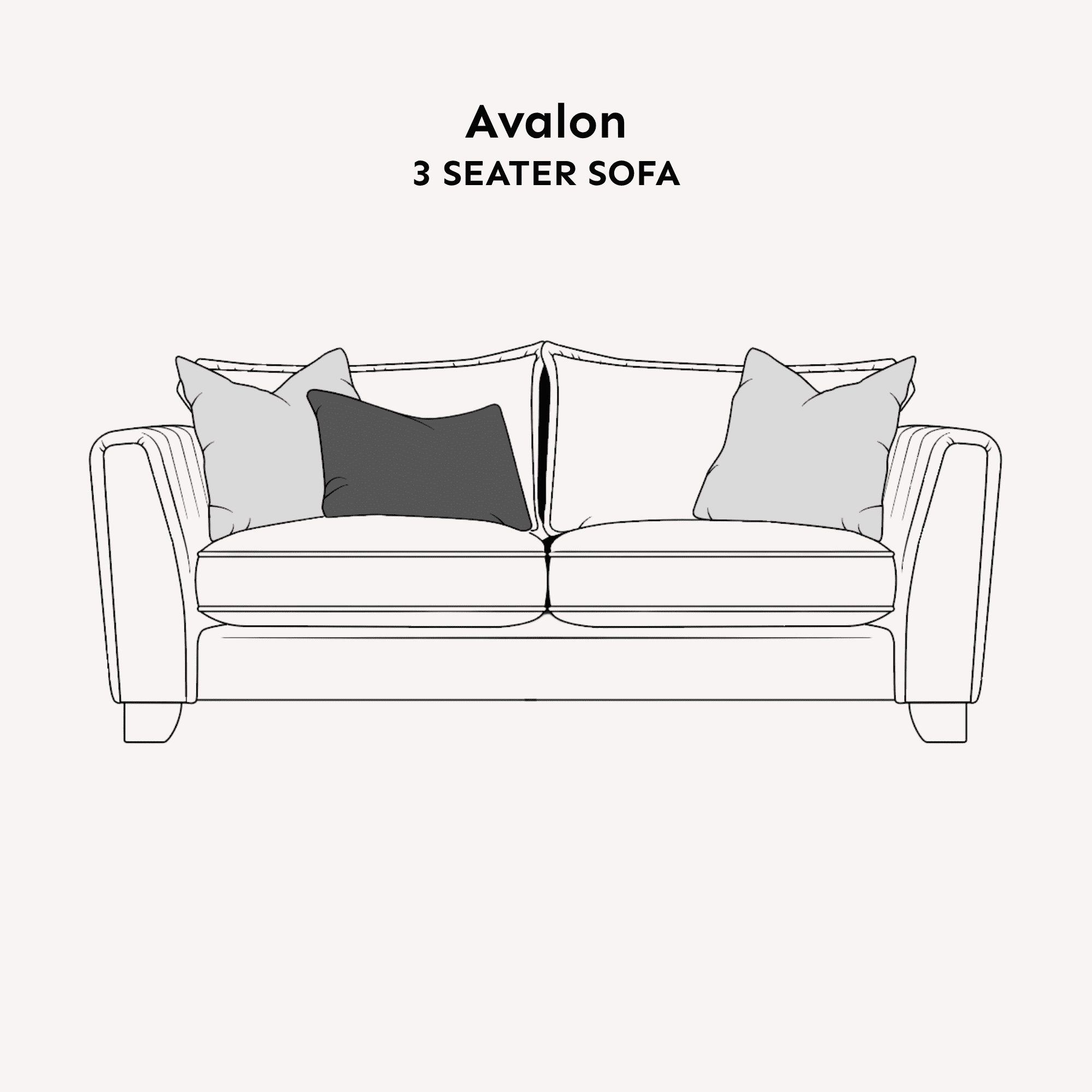 Avalon Charcoal Textured Velvet Sofa Range - Image 11