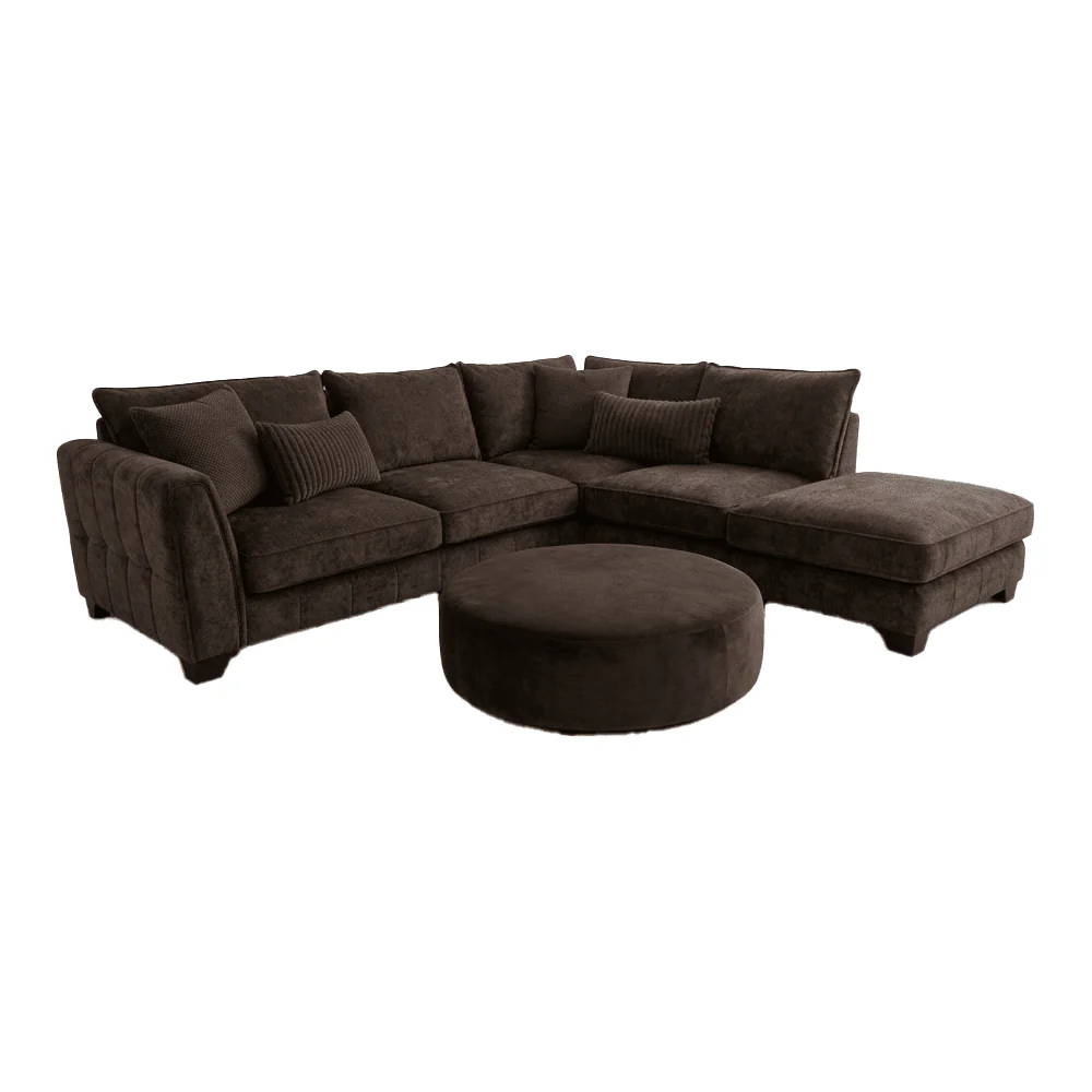 Avalon Charcoal Textured Velvet Sofa Range - Image 3