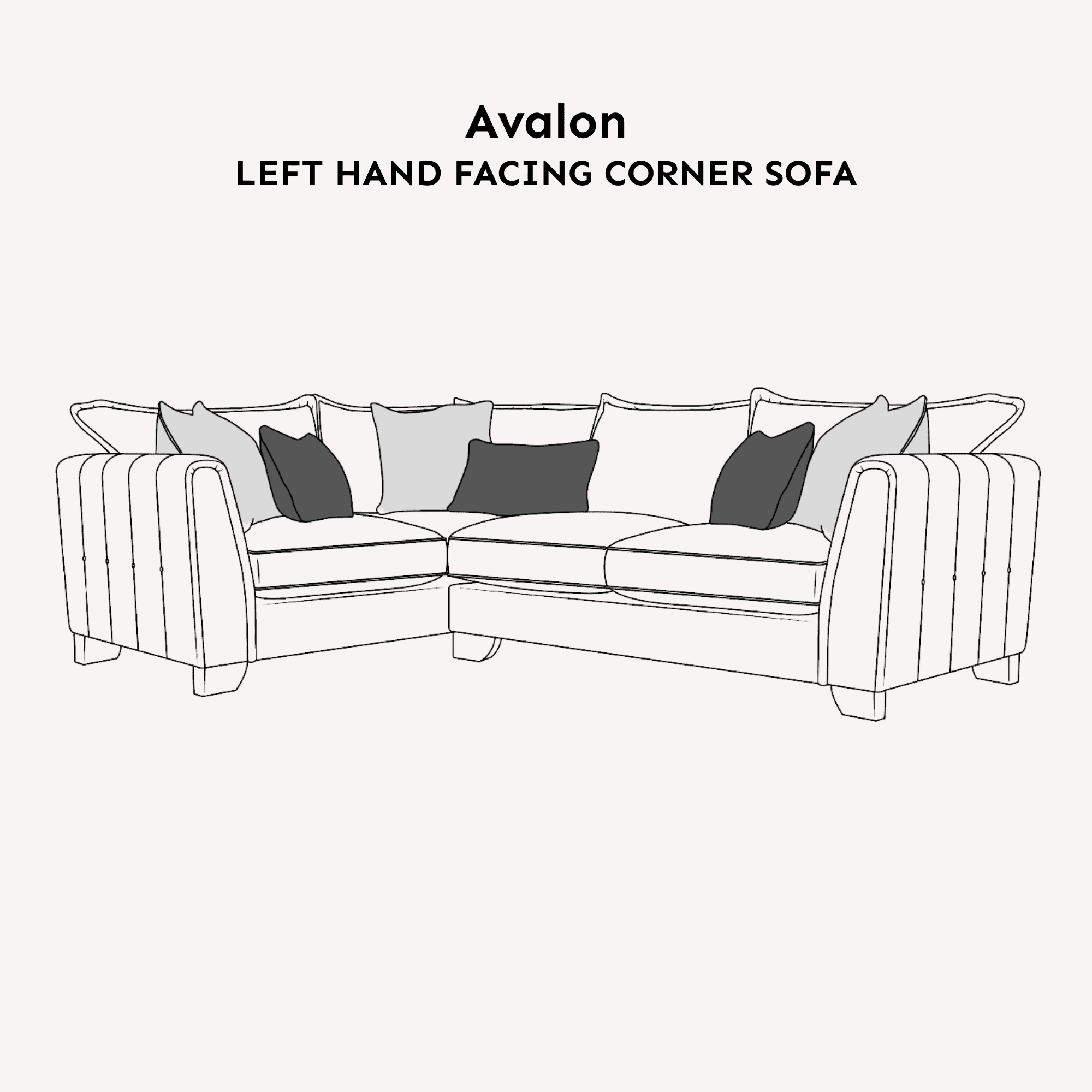 Avalon Charcoal Textured Velvet Sofa Range - Image 6