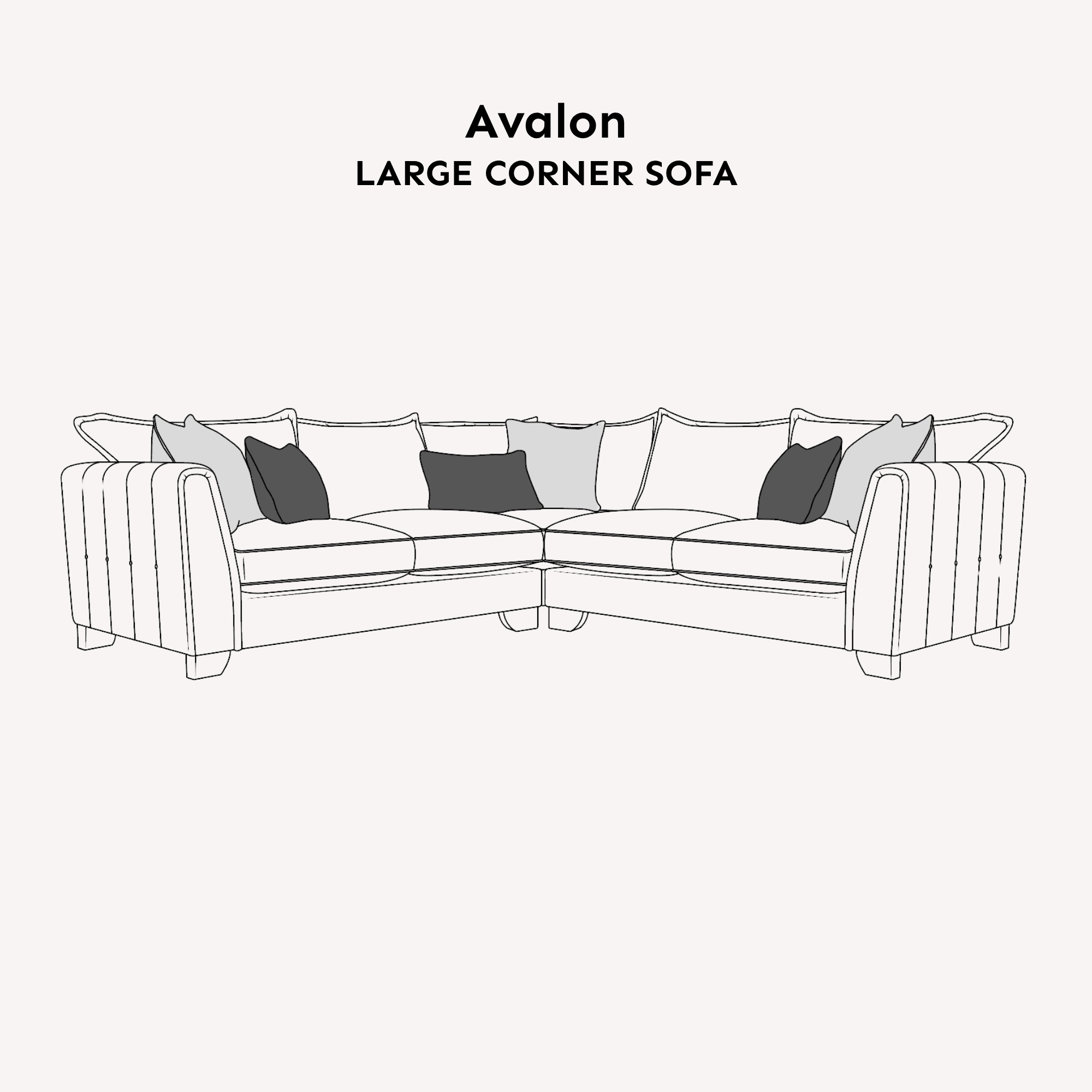 Avalon Charcoal Textured Velvet Sofa Range - Image 8
