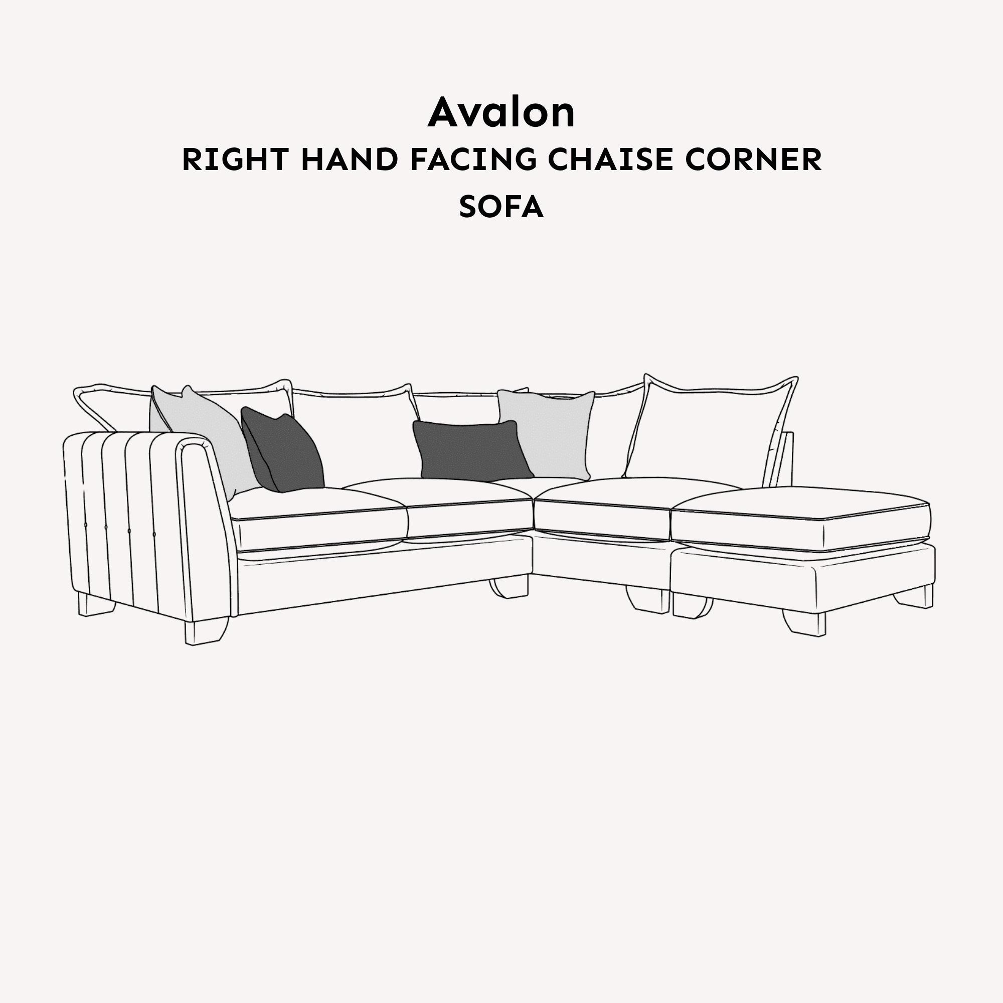 Avalon Stone Textured Velvet Sofa Range - Image 3