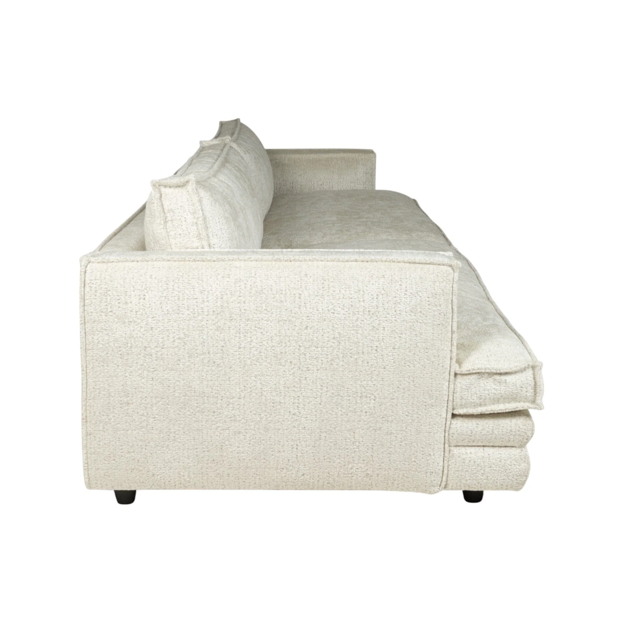 Avienne Cream Chenille 4 Seater Sofa - Image 5