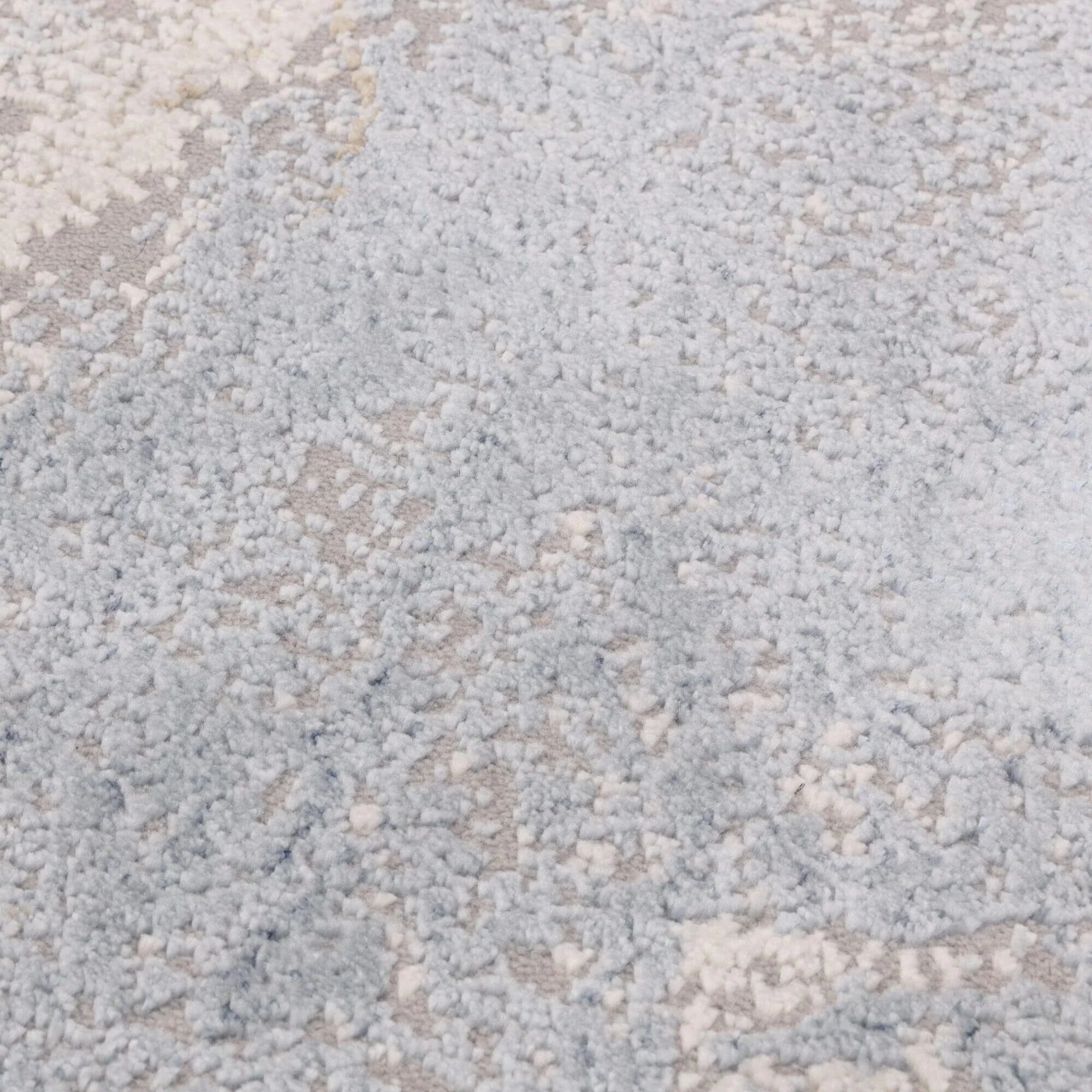 Bella Blue & Cream Metallic Abstract Rug - Image 7