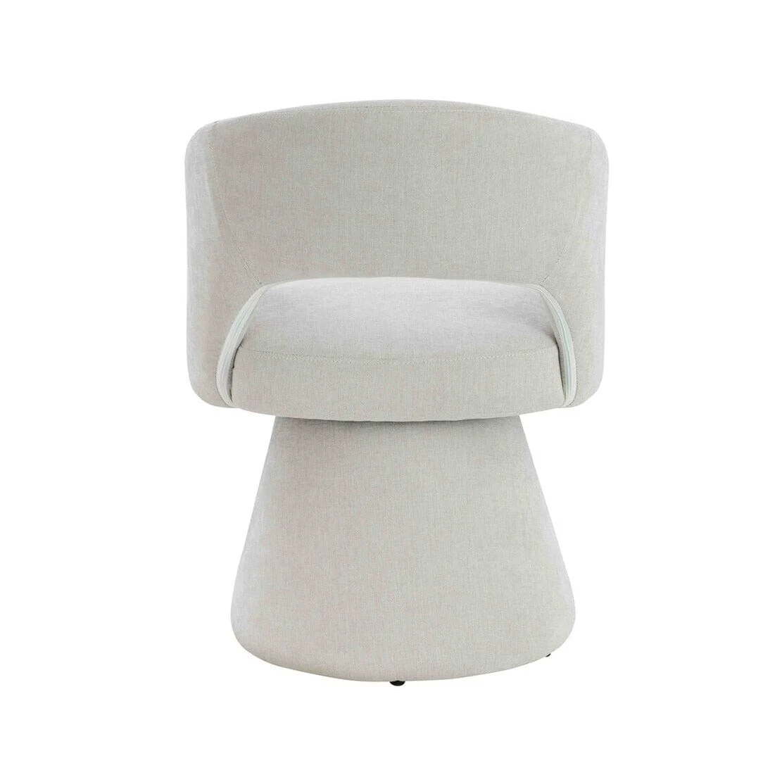 Belmon Cream Textured Fabric Dining Chair - Image 5
