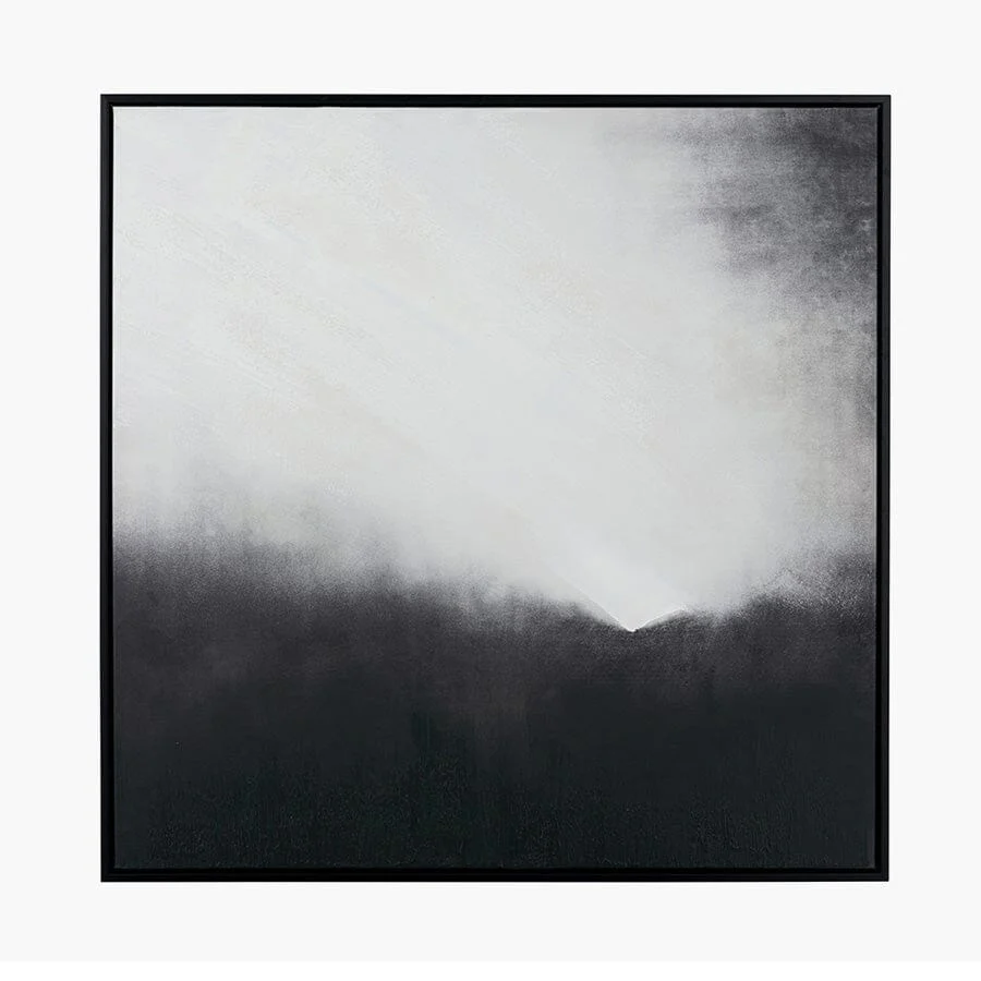 Bethany Monochrome Framed Square Canvas Wall Art - Image 2