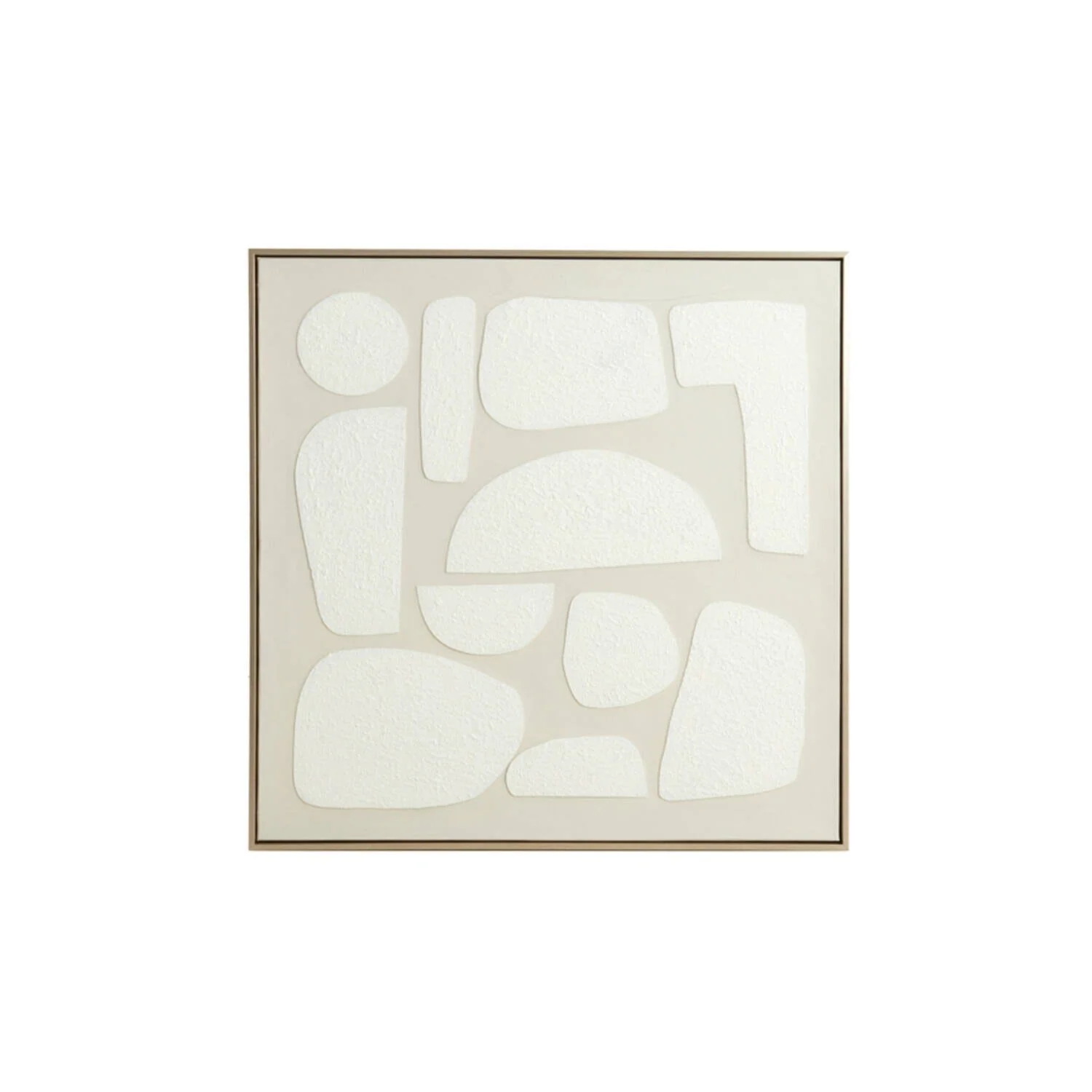 Bola Neutral Abstract Framed Canvas Wall Art