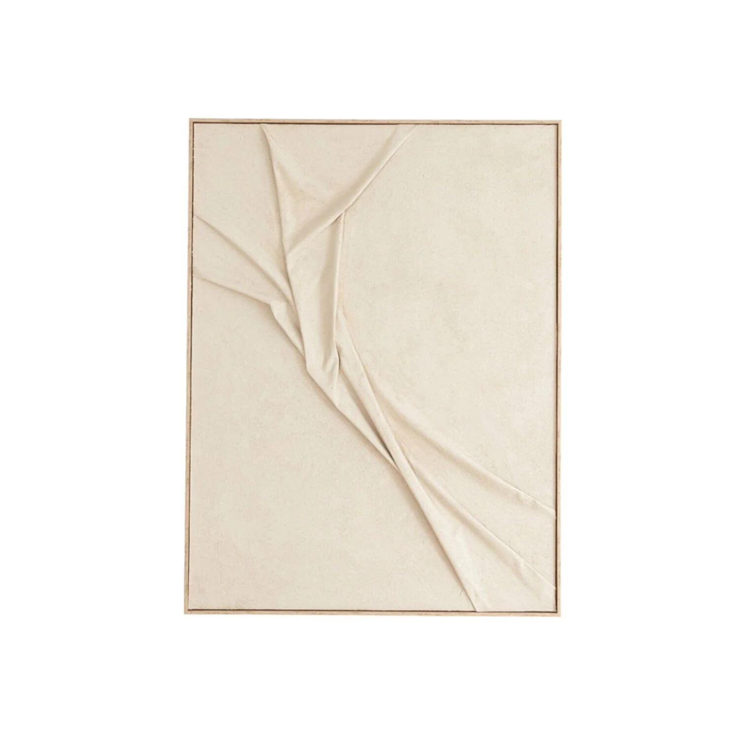 Brisa Cream Textured Canvas Wall Art with Wooden Frame - Image 2