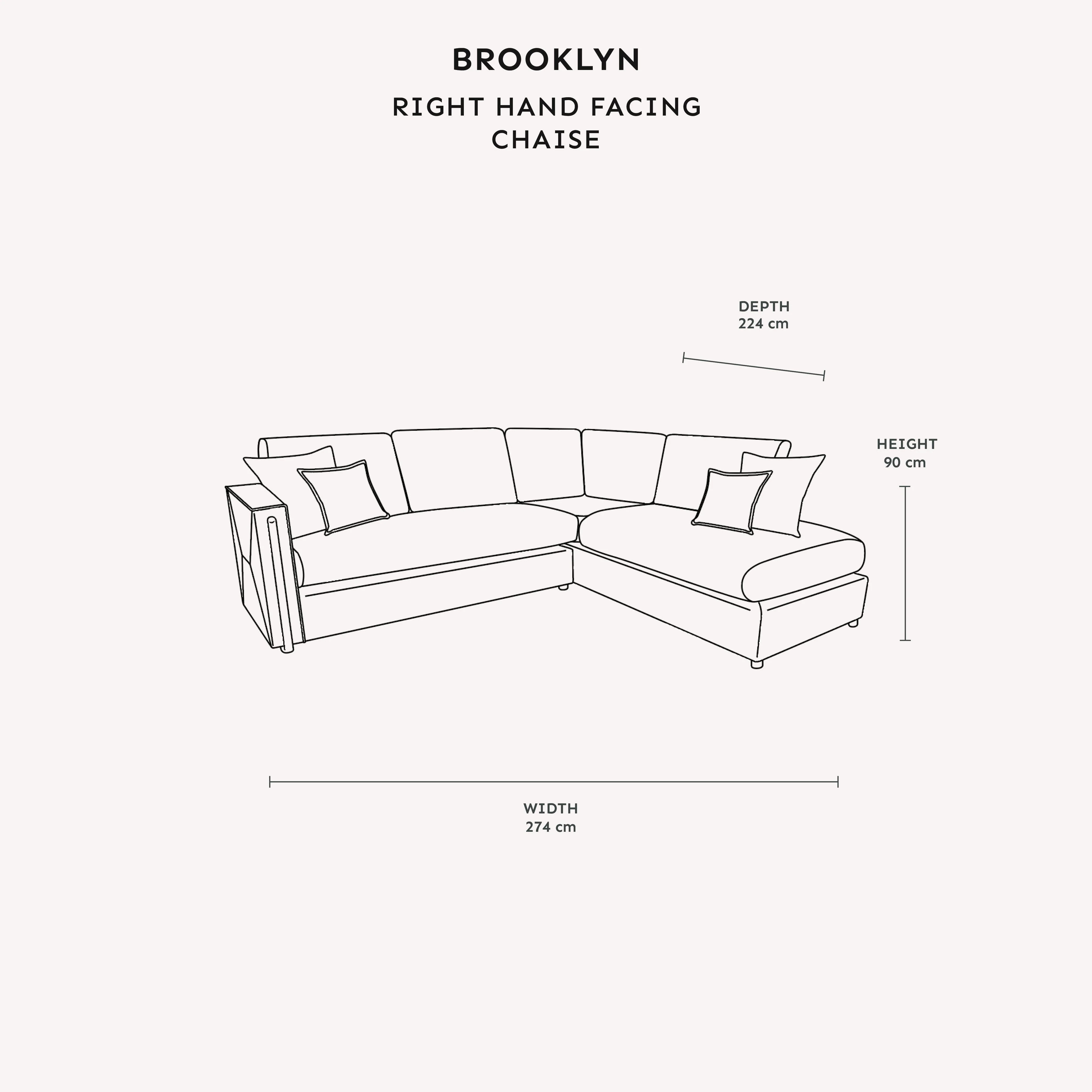 Brooklyn Ivory Textured Chenille Sofa Range with Walnut Leg Detail - Image 8