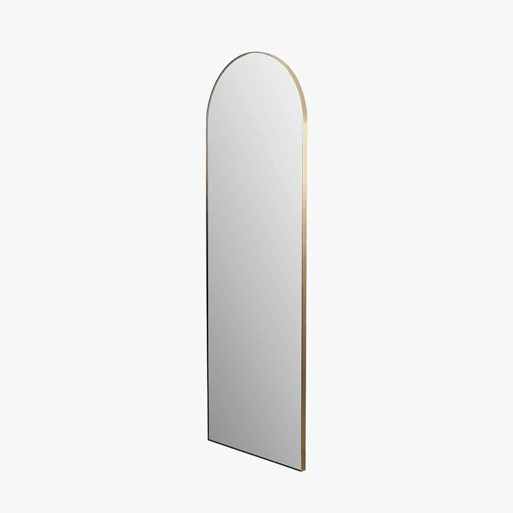 Cairns Brushed Gold Arched Floor Mirror - Image 3