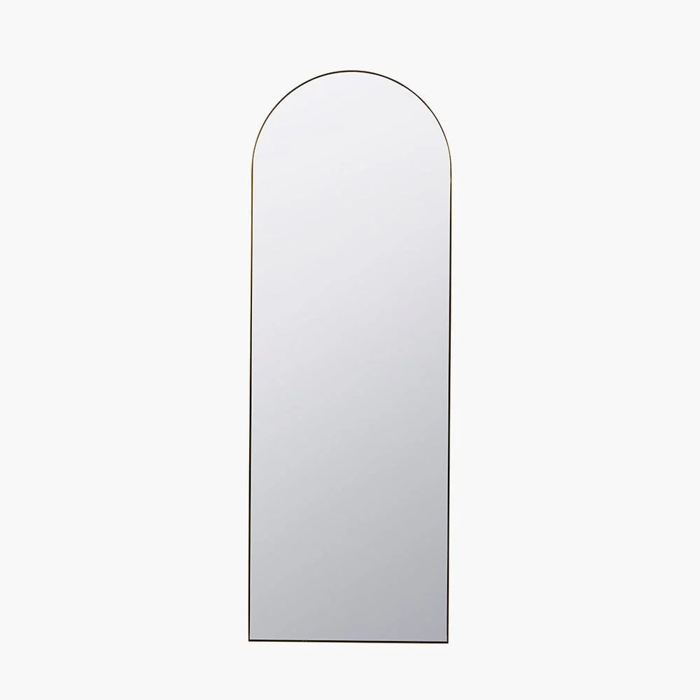 Cairns Brushed Gold Arched Floor Mirror - Image 5