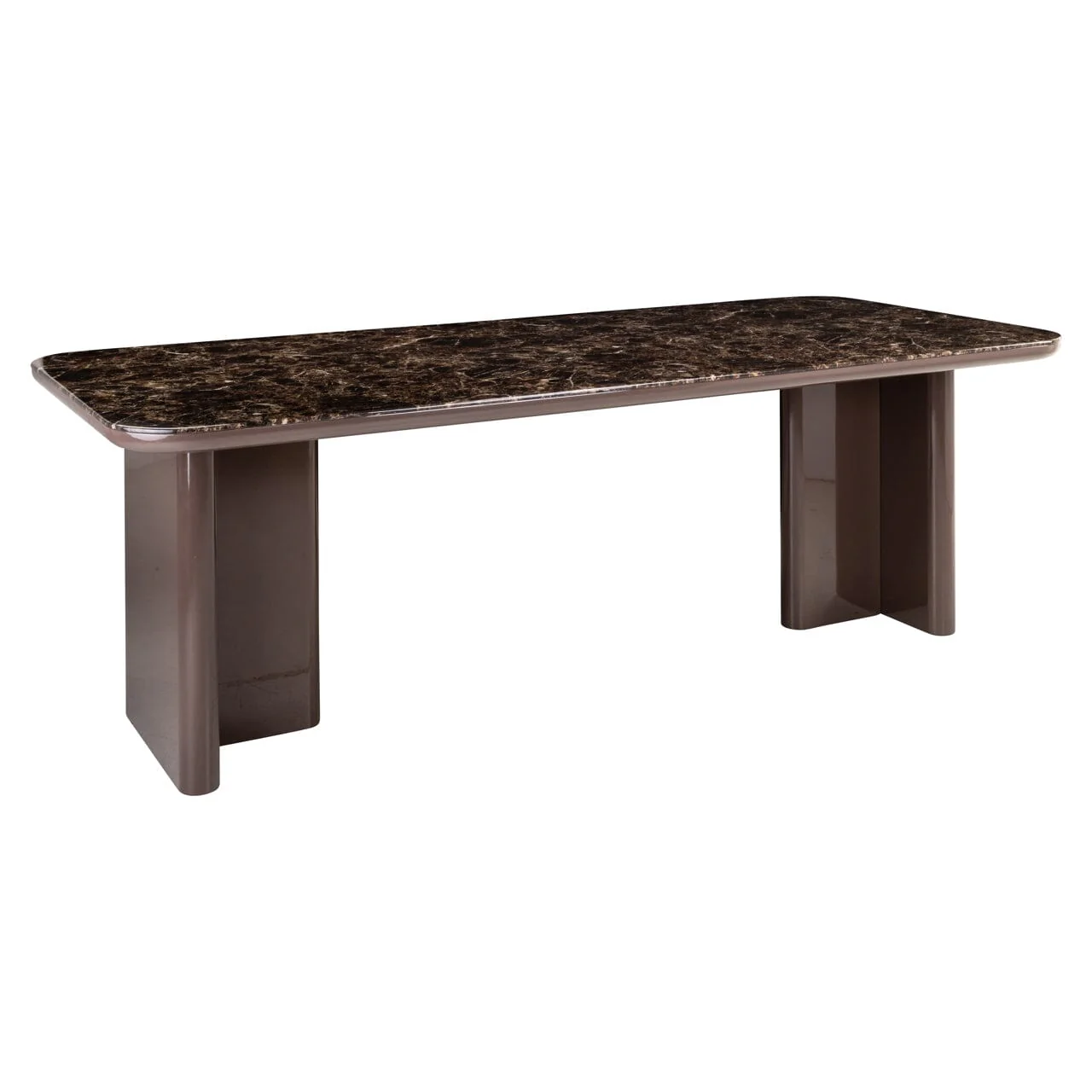 Calvin Dark Chocolate Dining Table with Ceramic Marble Top - Image 2