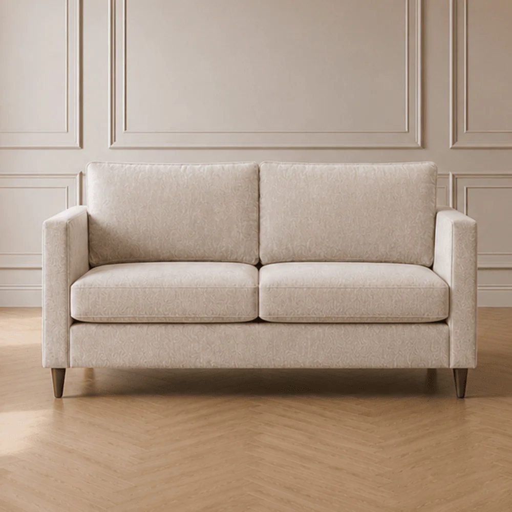 Camley Cream Textured 2 Seater Sofa - Image 2