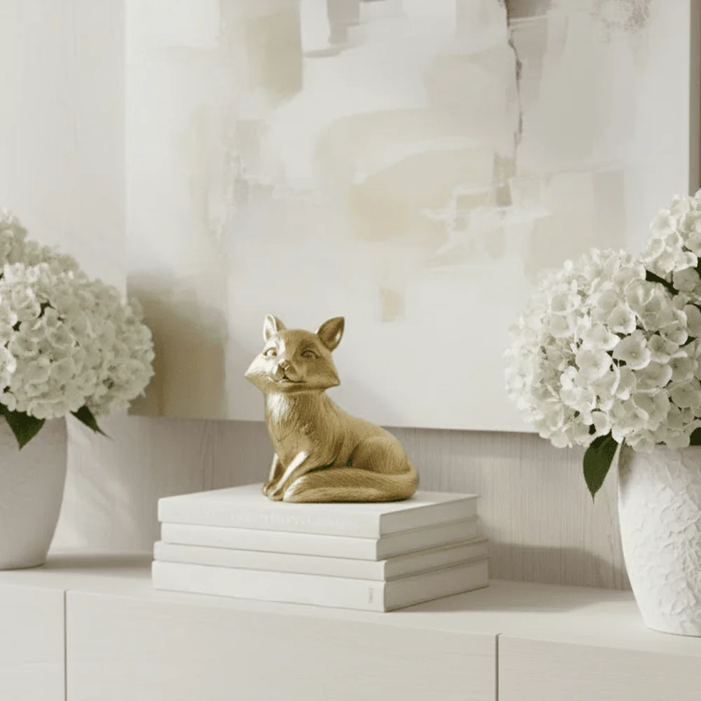 Cassia Gold Decorative Fox Ornament - Image 2