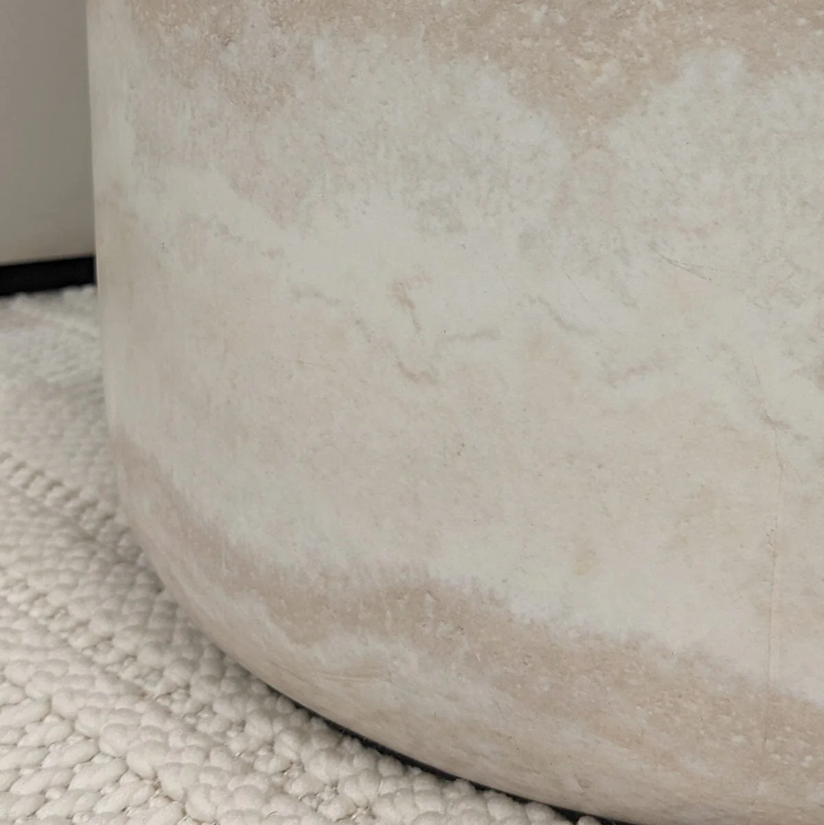 Celeste Round Neutral Marble Effect Side Table - Image 4