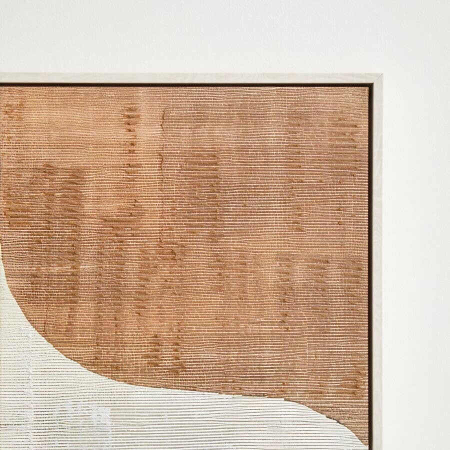 Compti Neutral Textured Canvas Wall Art - Image 3