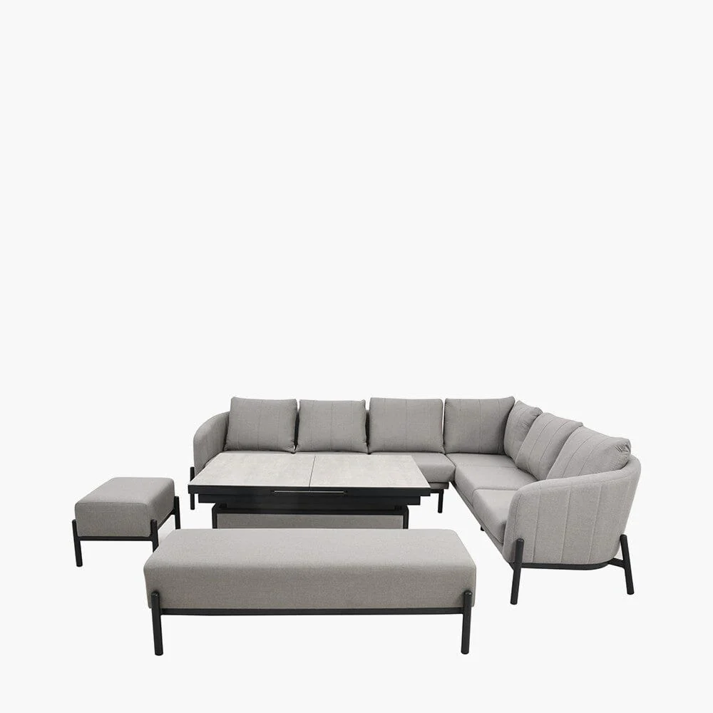 Coppola Putty Outdoor Large Corner Sofa Set with Adjustable Table - Image 3