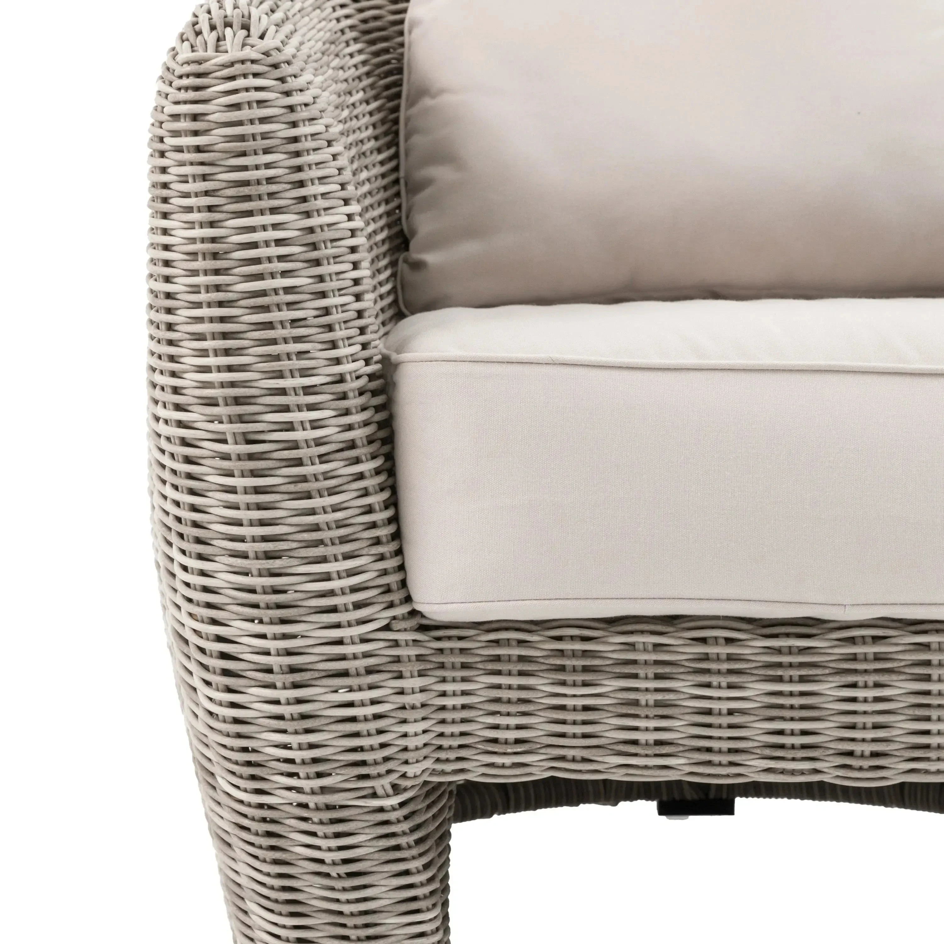 Cotswold Outdoor Neutral Wicker Armchair - Image 4