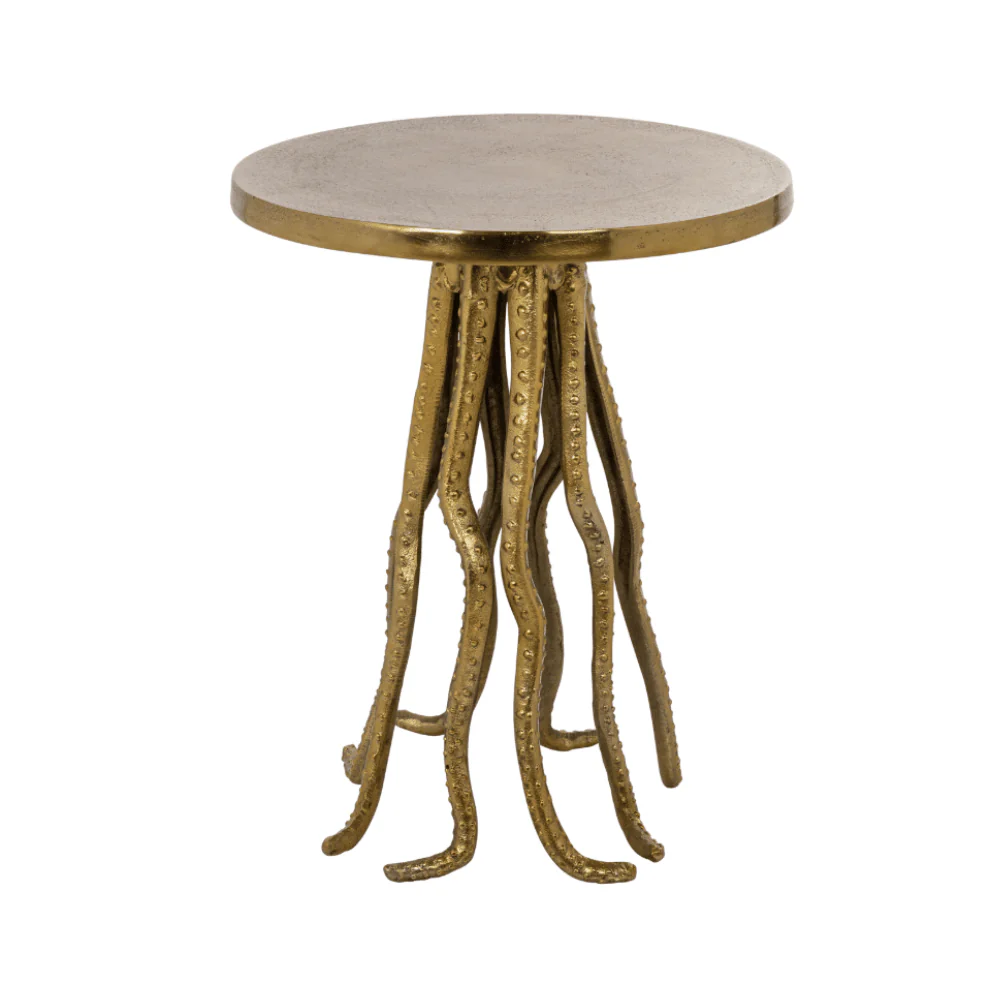 Cristella Brushed Gold Statement Side Table - Image 2