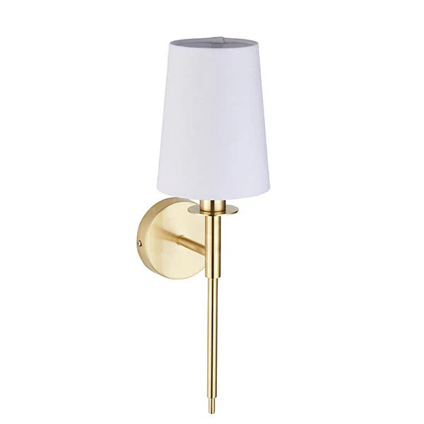 Dulcie Gold Wall Light with White Shade - Image 4
