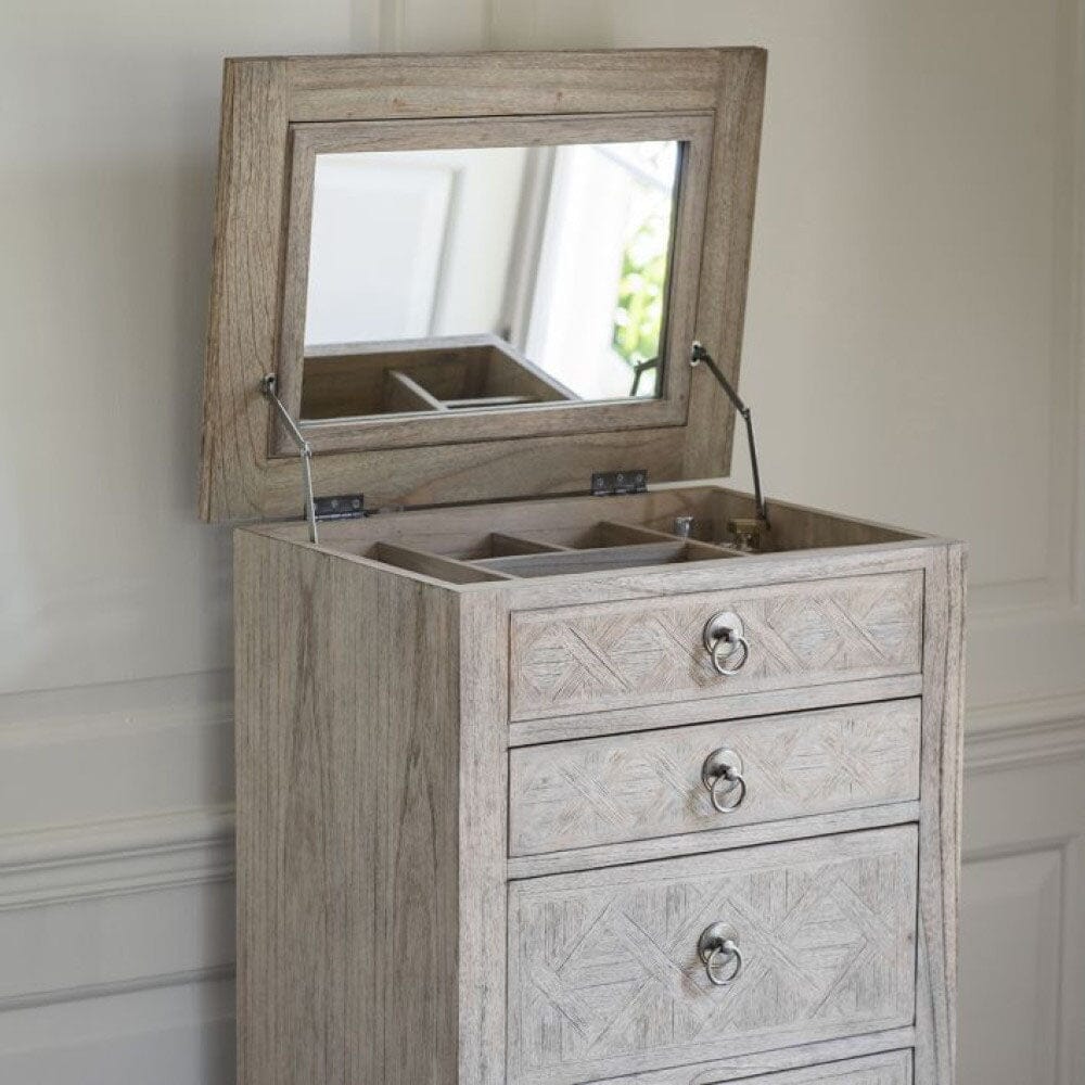 Elysium Natural Wood 5 Drawer Tall Chest - Image 2