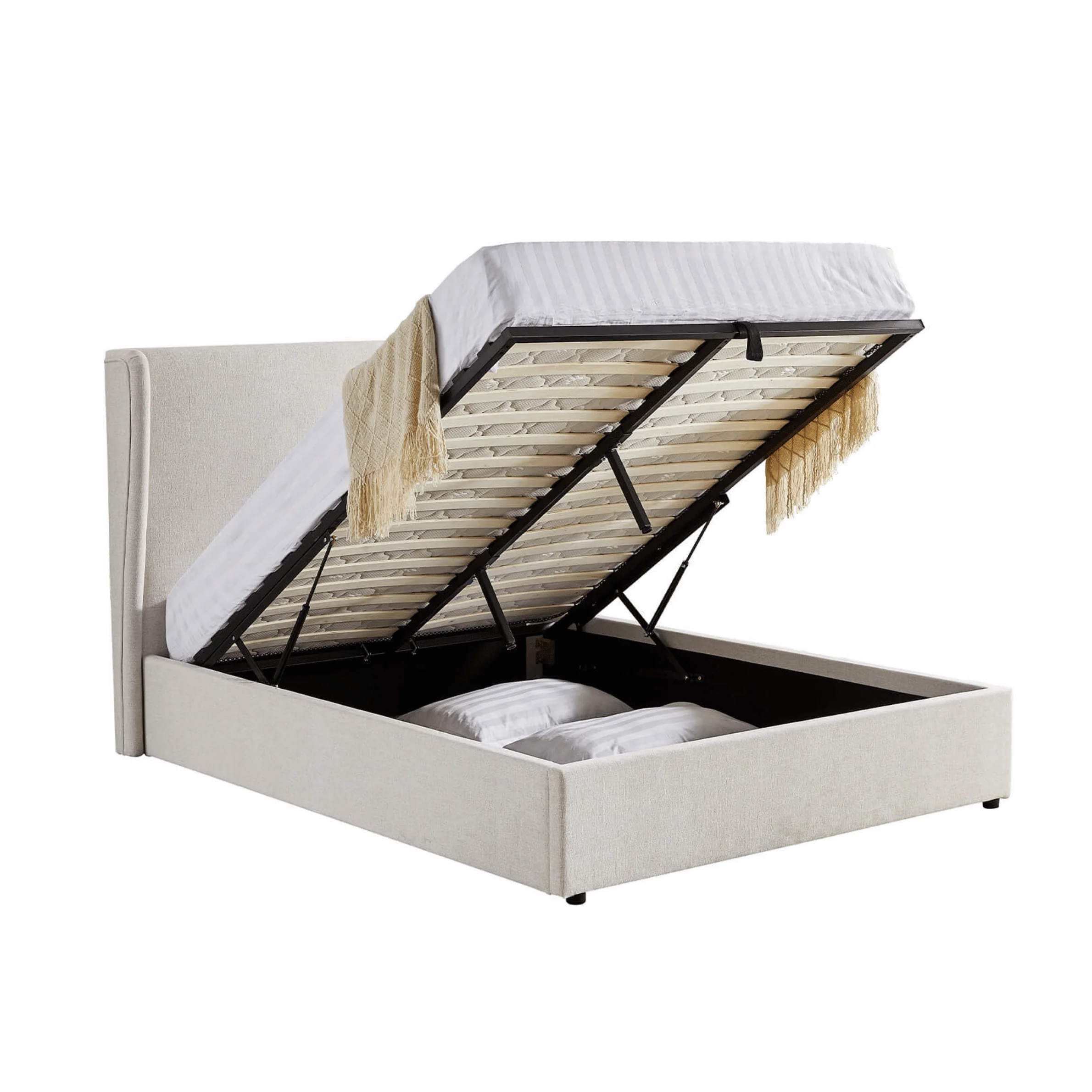 Fia Cashmere Velvet Ottoman Storage Bed - Image 4