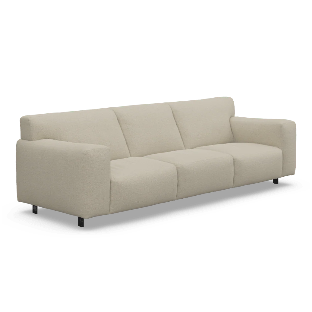 Freja Sand Textured 4 Seater Sofa - Image 3