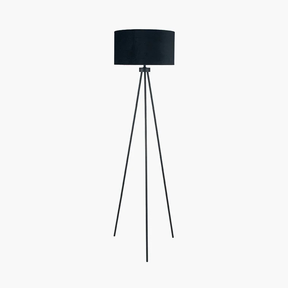 Gemini Matt Black Tripod Floor Lamp - Image 2