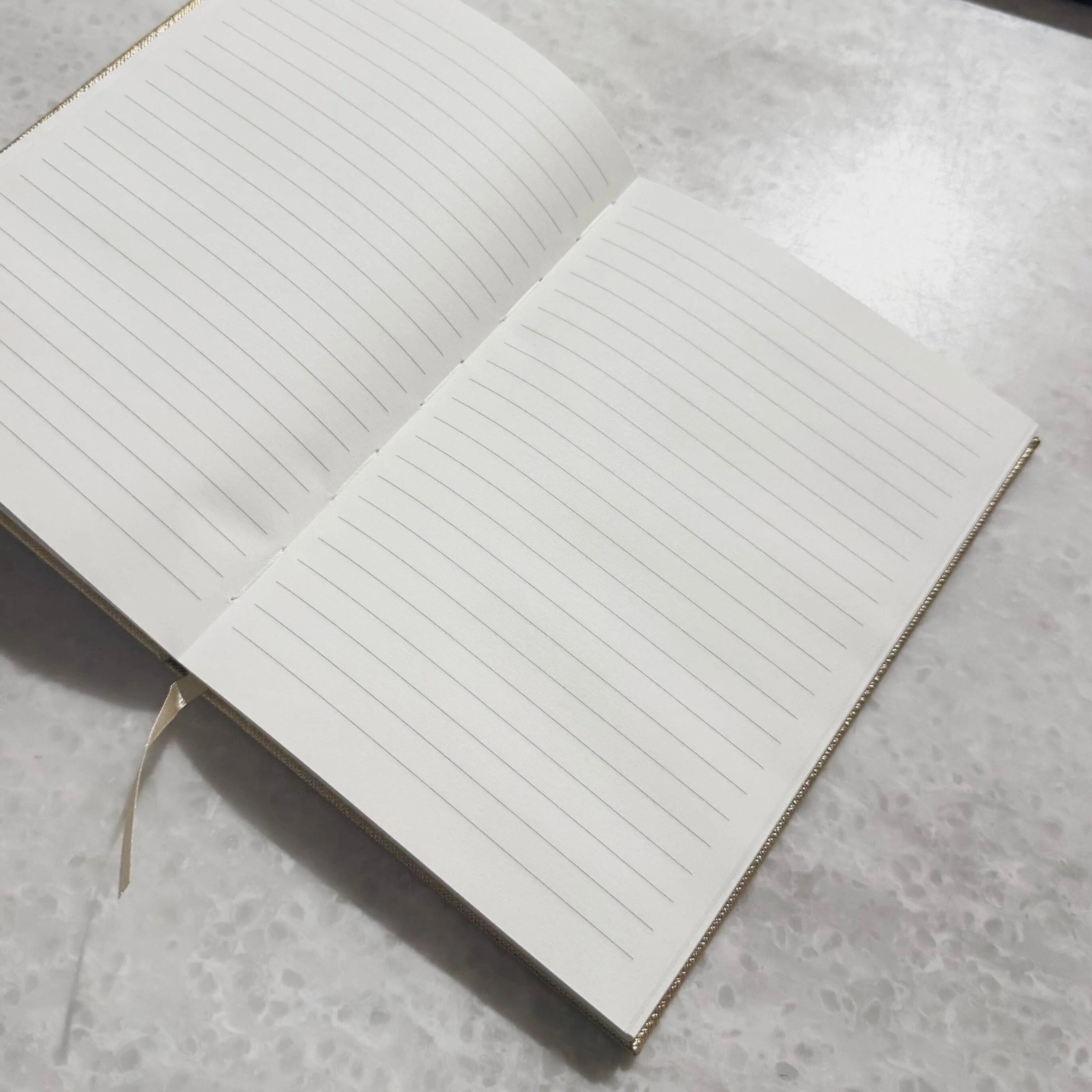 Gold 'Thoughts' Lined Notebook - Image 2