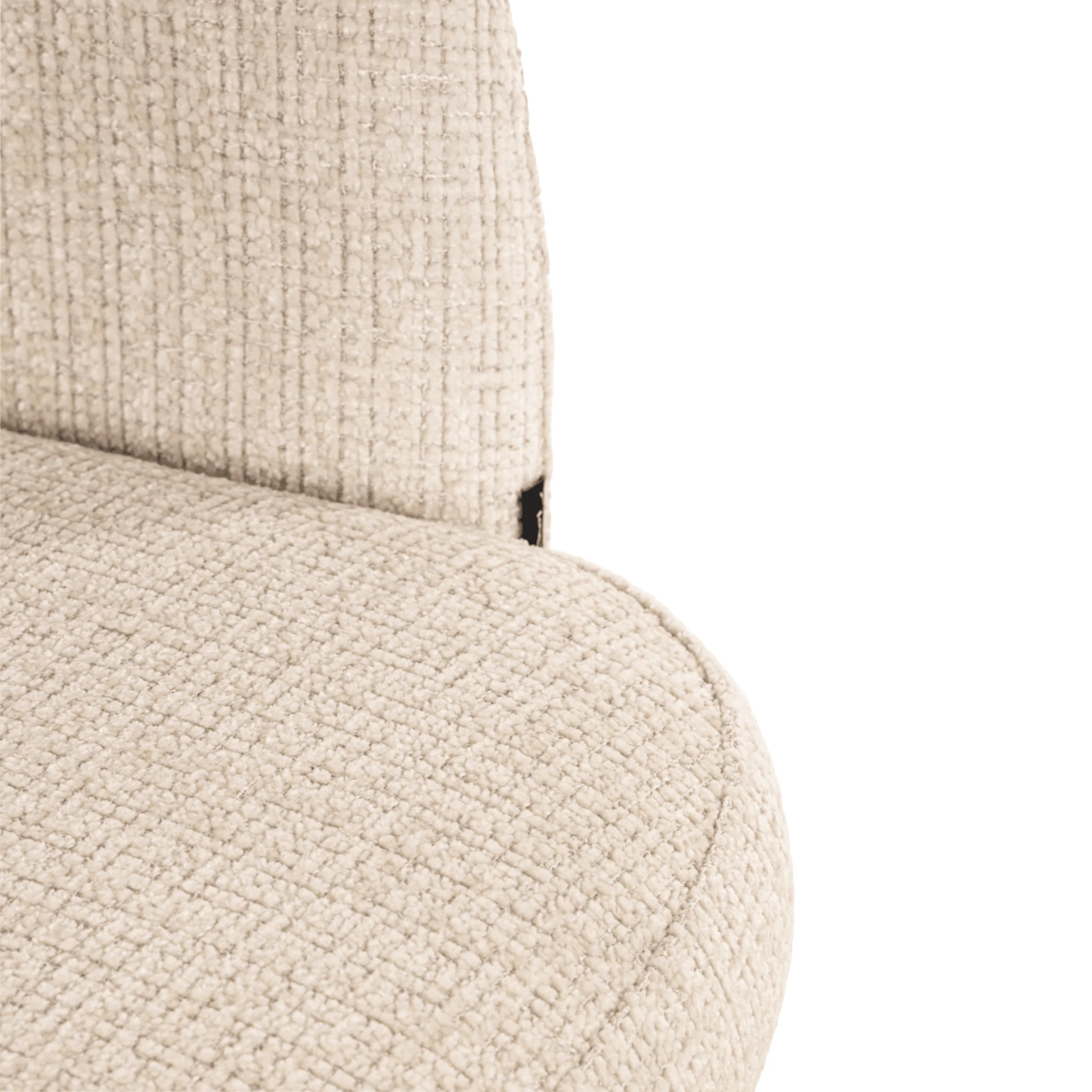 Hettie Cream Chenille Curved Back Bar Stool - Image 7
