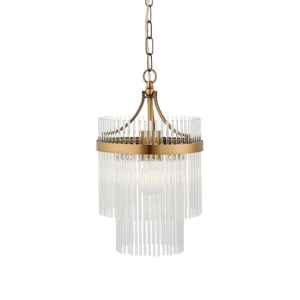 In Stock - Abella Light Gold & Glass Pendant Ceiling Light - Image 3