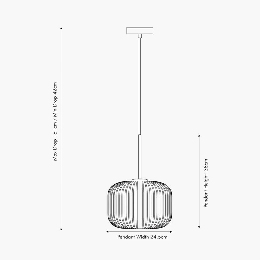 In Stock - Bellamy White Glass & Gold Ribbed Glass Circular Pendant Ceiling Light - Image 3