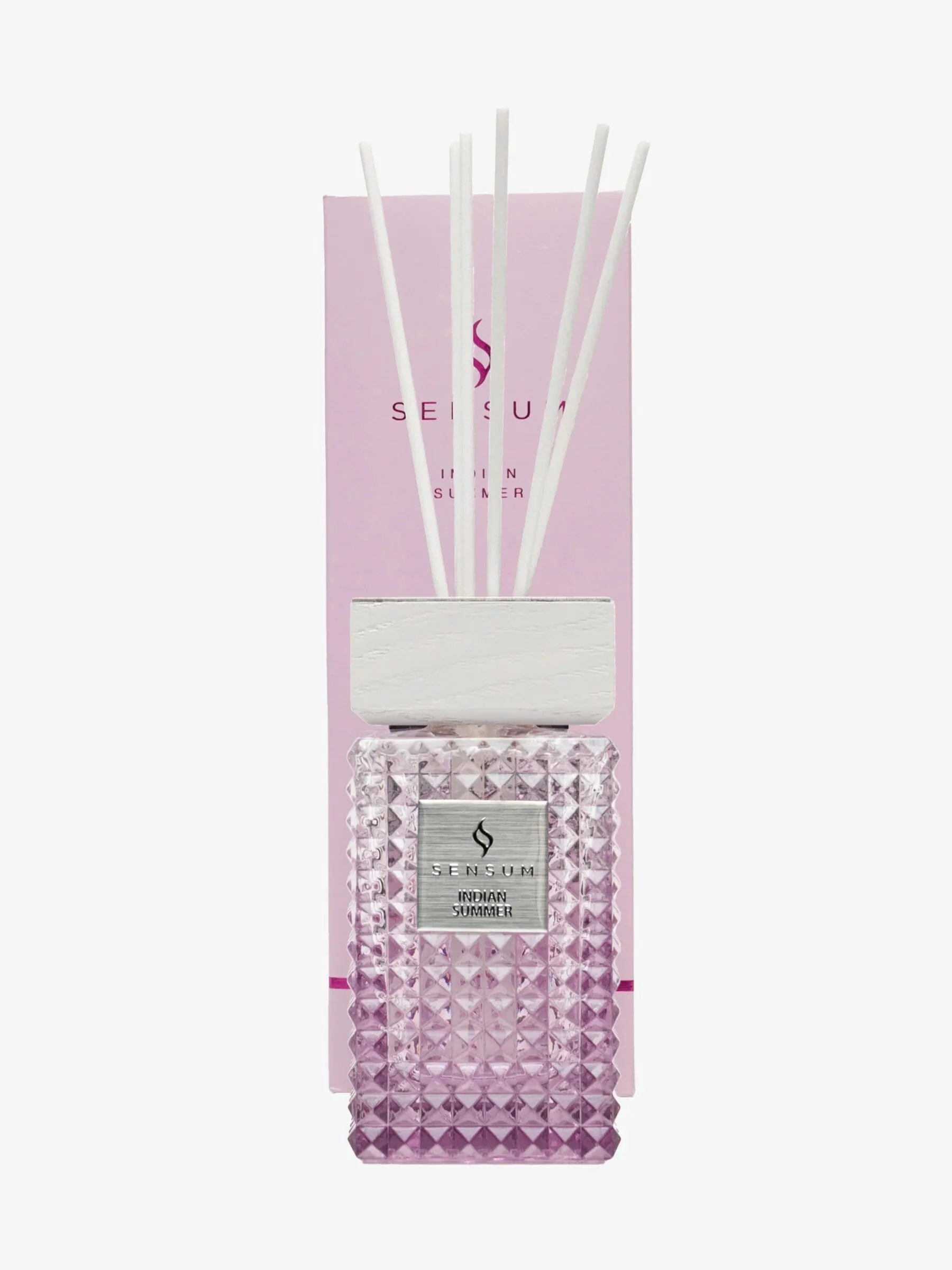 Indian Summer Mini Pink & White Luxury Reed Diffuser - 150ml - Image 4