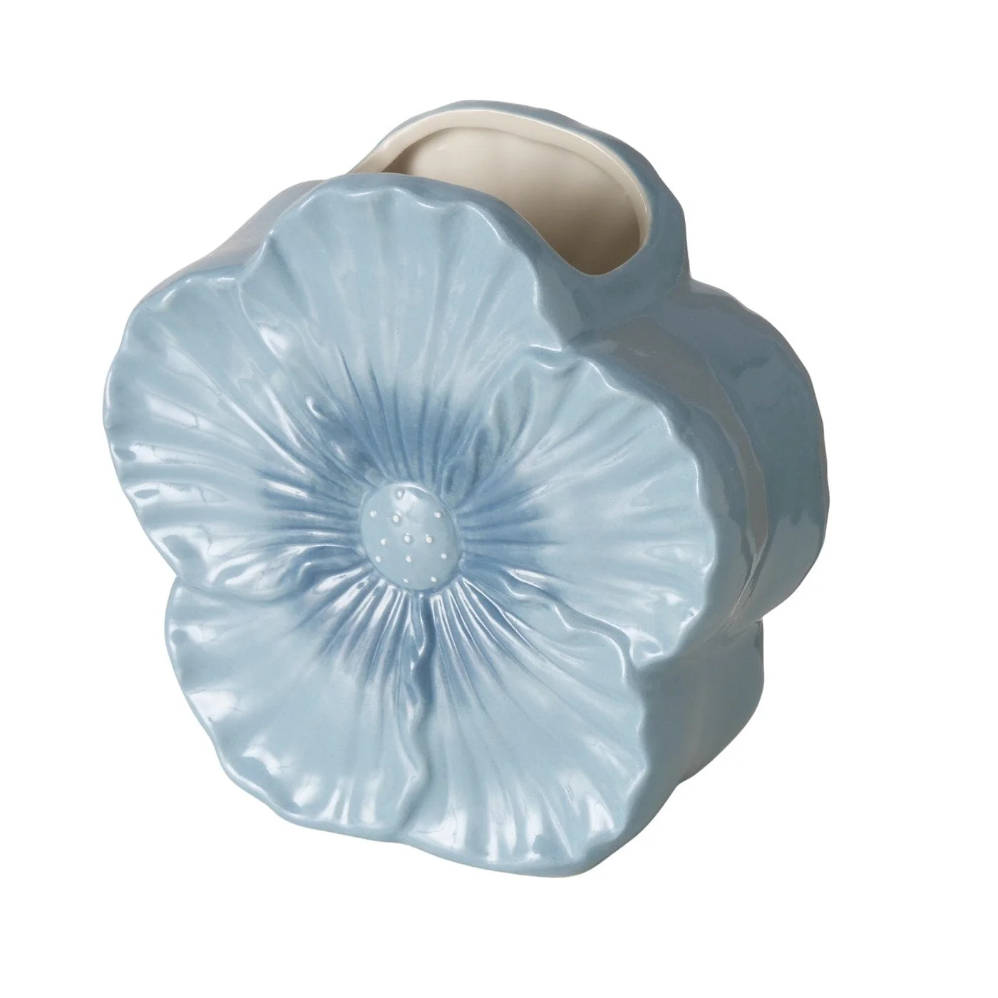 Indra Blue Flower Decorative Vase - Image 3